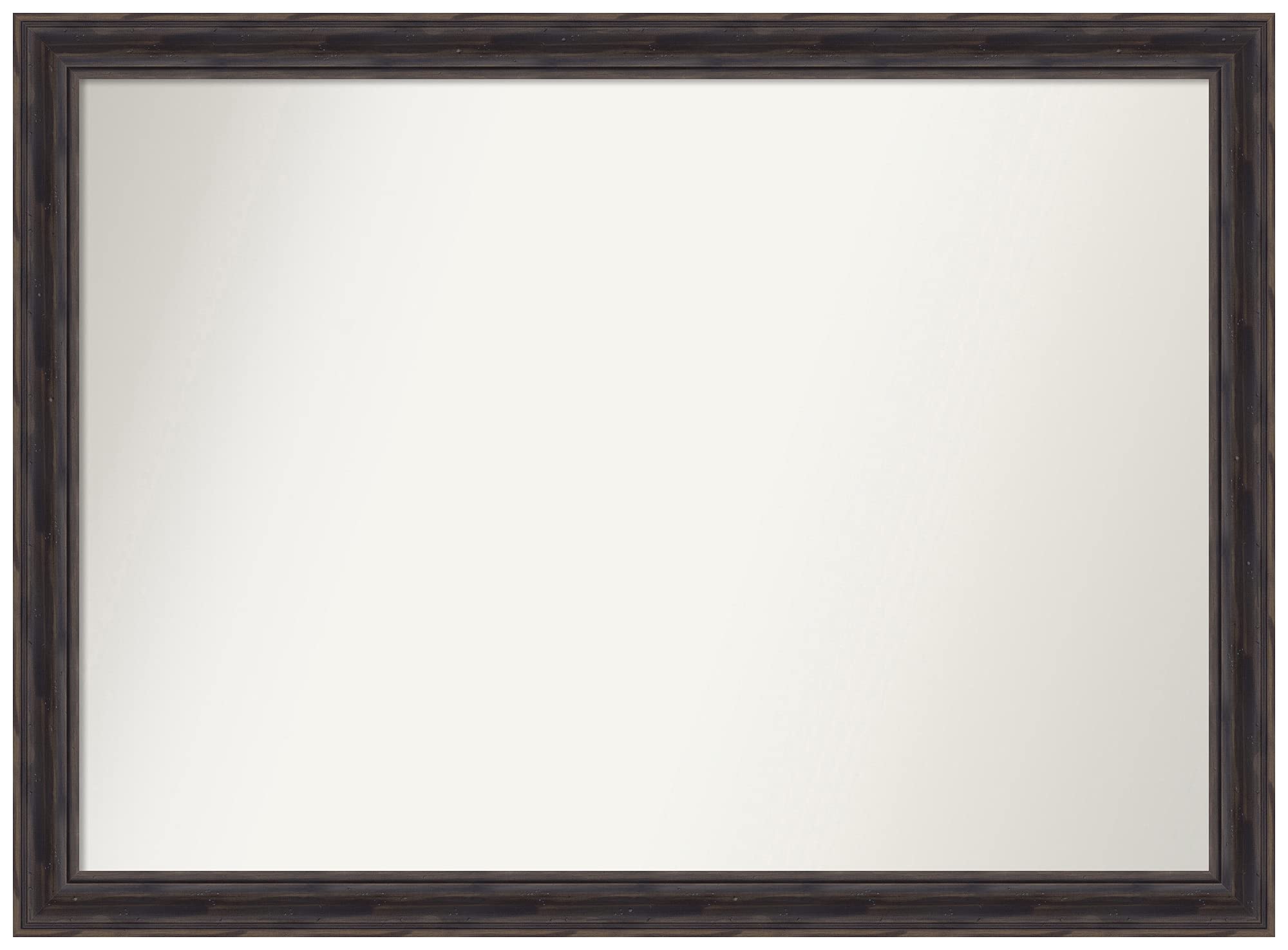 Amanti Art Rustic Pine Narrow Frame Non-Beveled Custom Wall Mirror - 27.5 x 37.5 Inches, Brown - Perfect for Bathroom, Bedroom & Entryway Decor - Various Custom Sizes Available