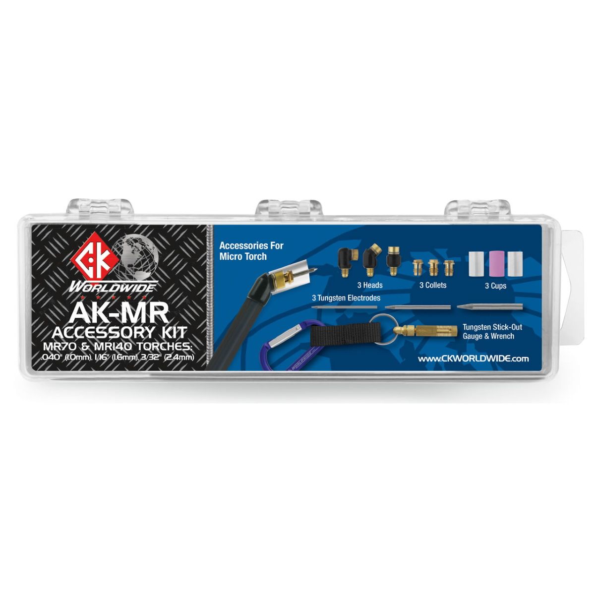 CK Worldwide Micro Torch TIG Welding Accessory Kit AK MR - Professional Welding Tools for Jewelry Making, Electronics Repair & HVAC Work