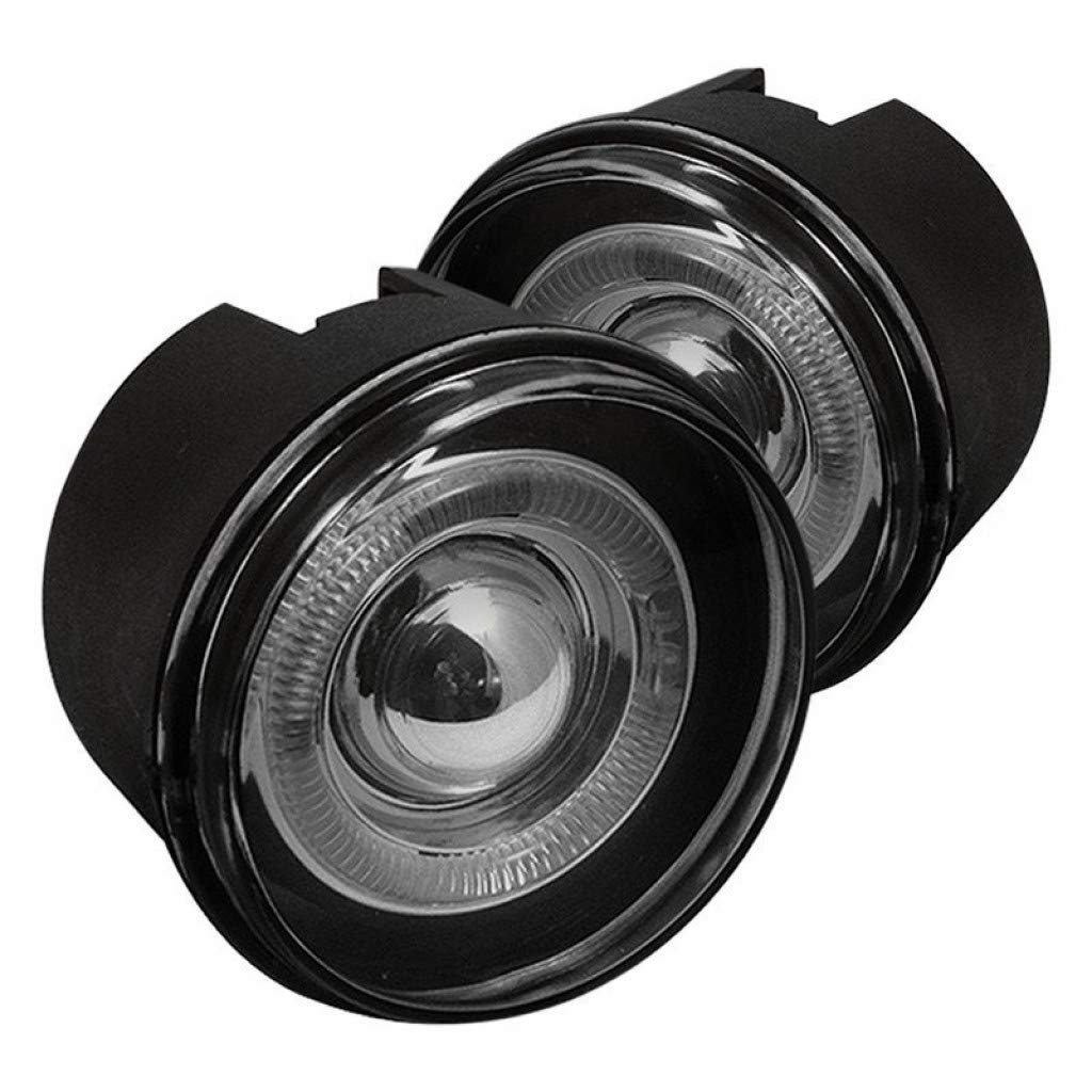 Spyder Smoke Halo Projector Fog Lights Pair with Switch for 2005-2009 Jeep Grand Cherokee | 5021489 | Off-Road & Night Driving Enhancement