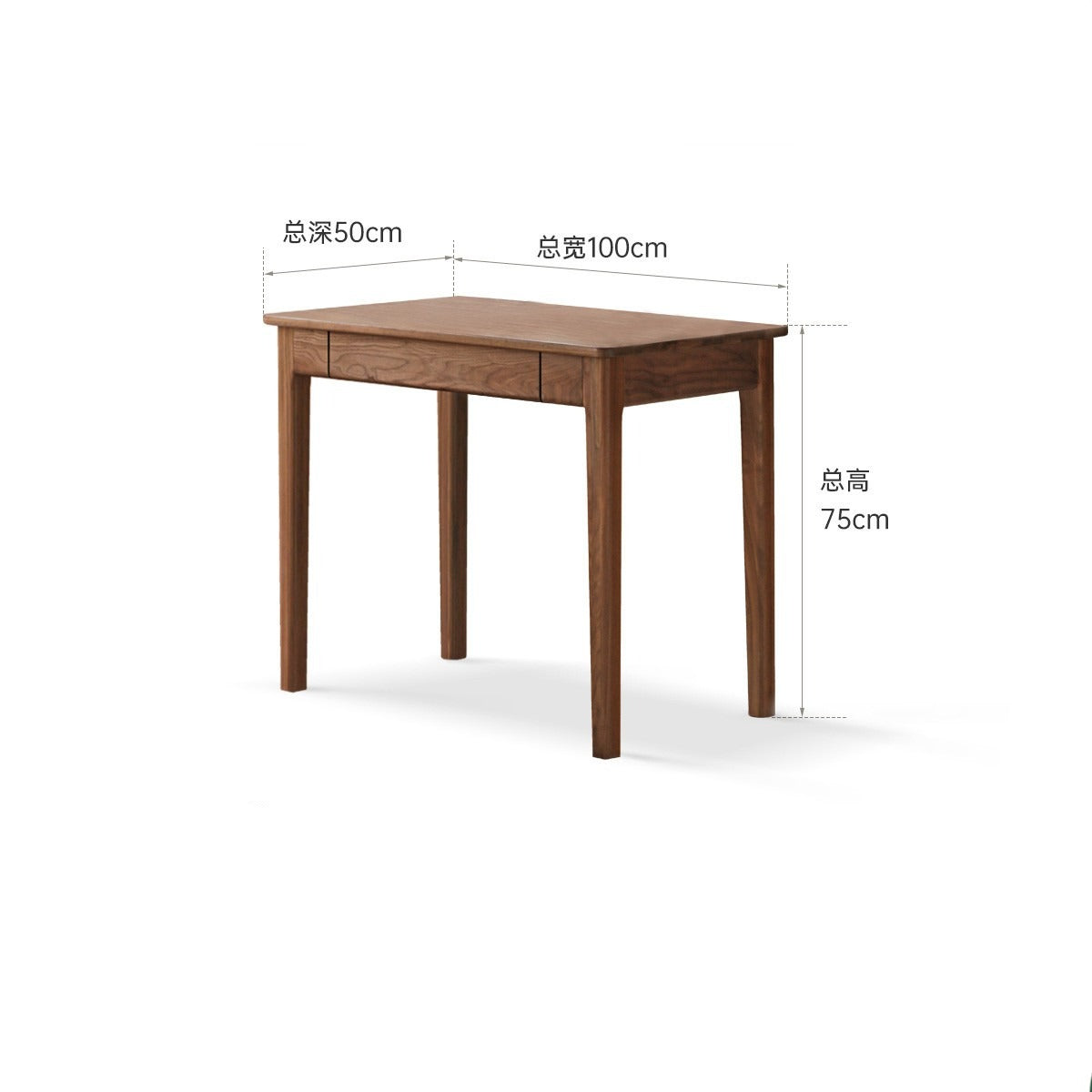 Premium Black Walnut Solid Wood Desk with 3 Drawers - Modern Home Office Furniture for Work & Study - Ergonomic Writing Desk for Professionals & Students