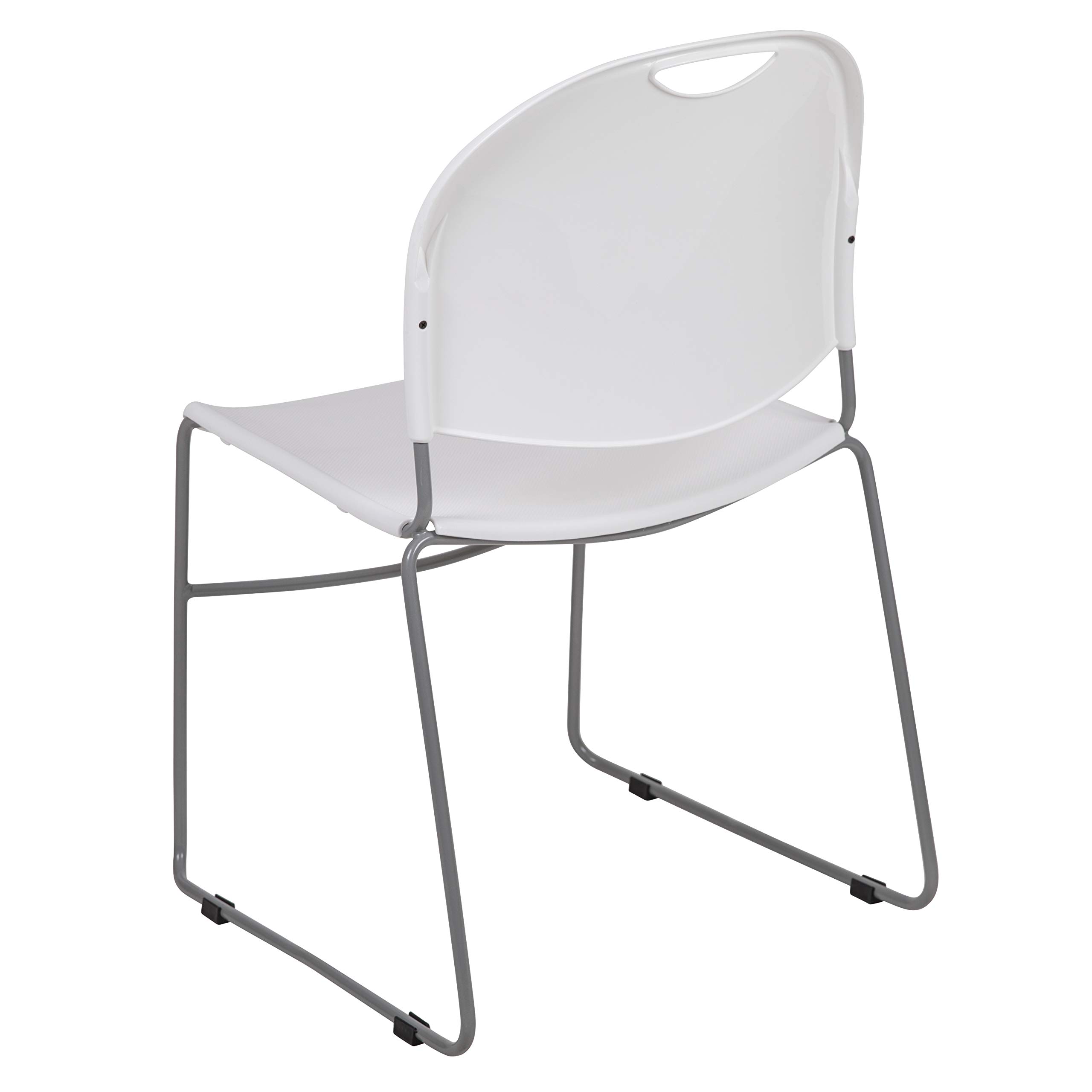 EMMA + OLIVER White Ultra-Compact Stackable School Chair - Office Guest Chair, Student Chair for Classroom, Dorm, and Home Study