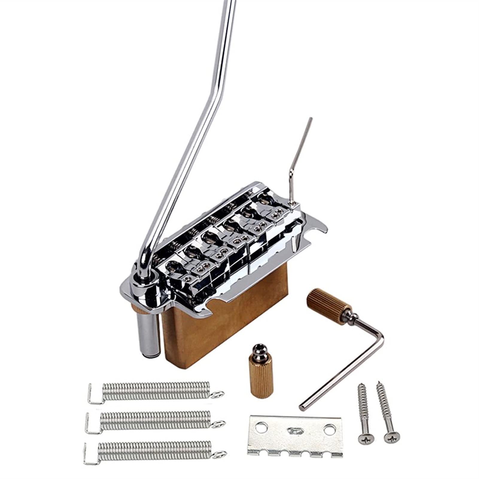 Premium ST Electric Guitar Tremolo System - Solid Brass Bridge & Saddles Replacement Set for Enhanced Sustain & Tuning Stability | Perfect for Rock, Blues & Metal Performances