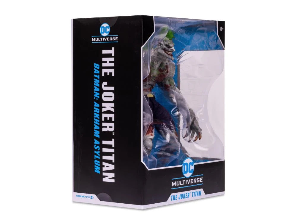 Batman: Arkham Asylum DC Multiverse The Joker Titan Mega Action Figure - Collectible 12-Inch Super-Villain Toy for Fans & Display - Perfect for DC Comics Collections, Gifts, and Role-Playing Games