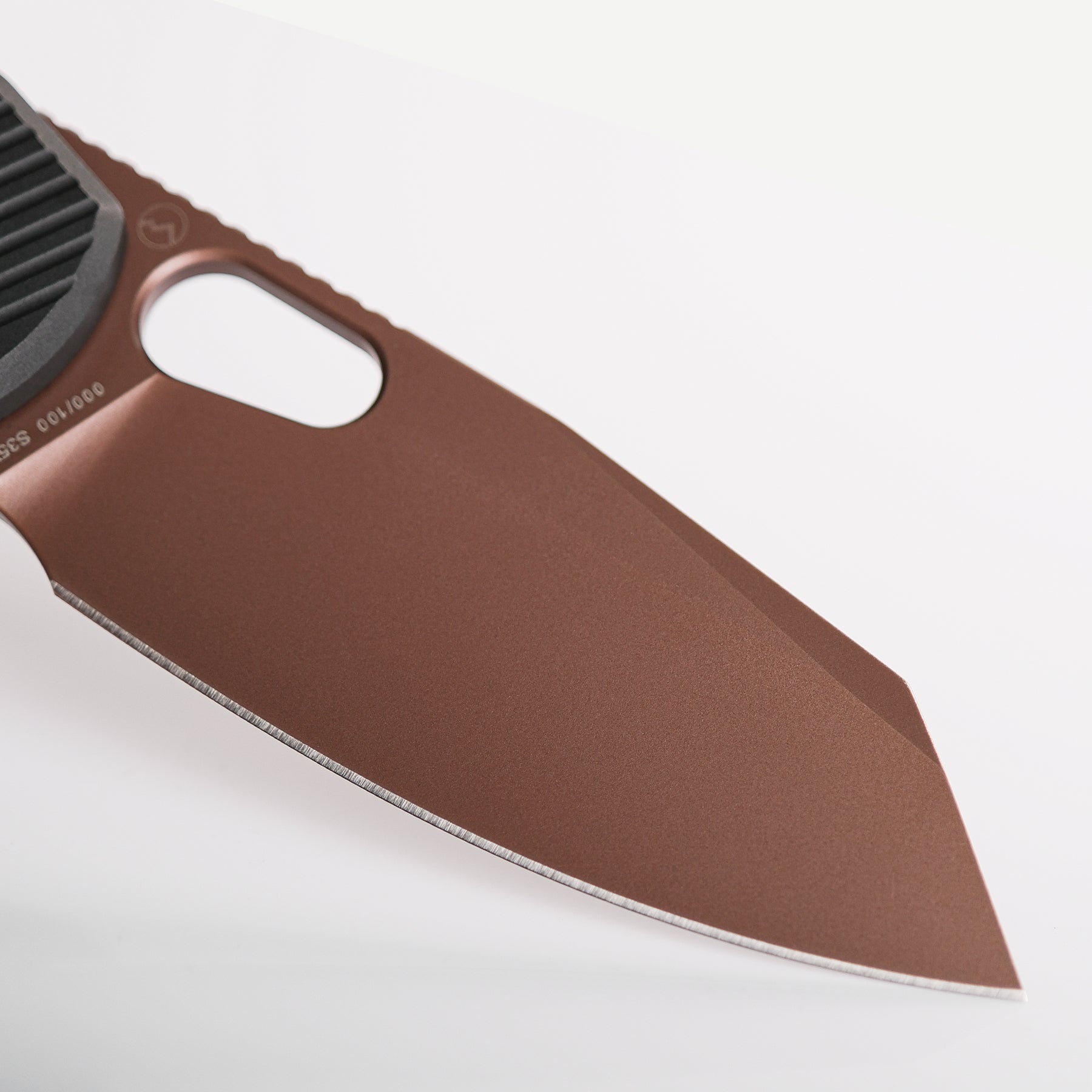 WMK Exclusive Vosteed Ankylo Vanchor Lock Pocket Knife - Black Lined Aluminum Handle, S35VN Steel Copper PVD Blade (Model A1916) - Perfect for EDC, Camping, and Outdoor Adventures