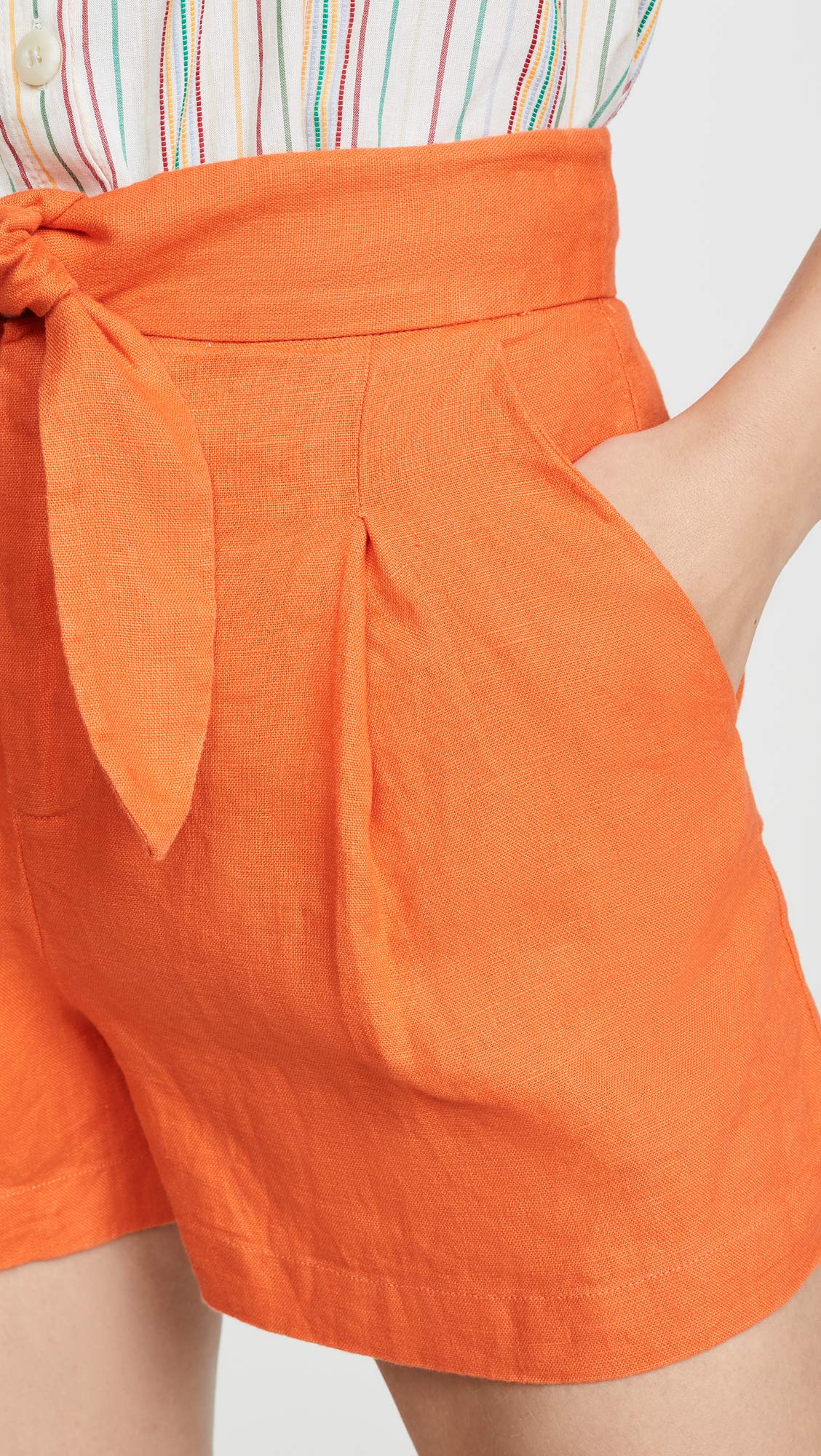 Joie Women's Carden Shorts - Comfortable High-Waisted Casual Shorts in Warm Terracotta Orange, Size 4 | Perfect for Summer Outfits, Beach Vacations & Lounge Wear