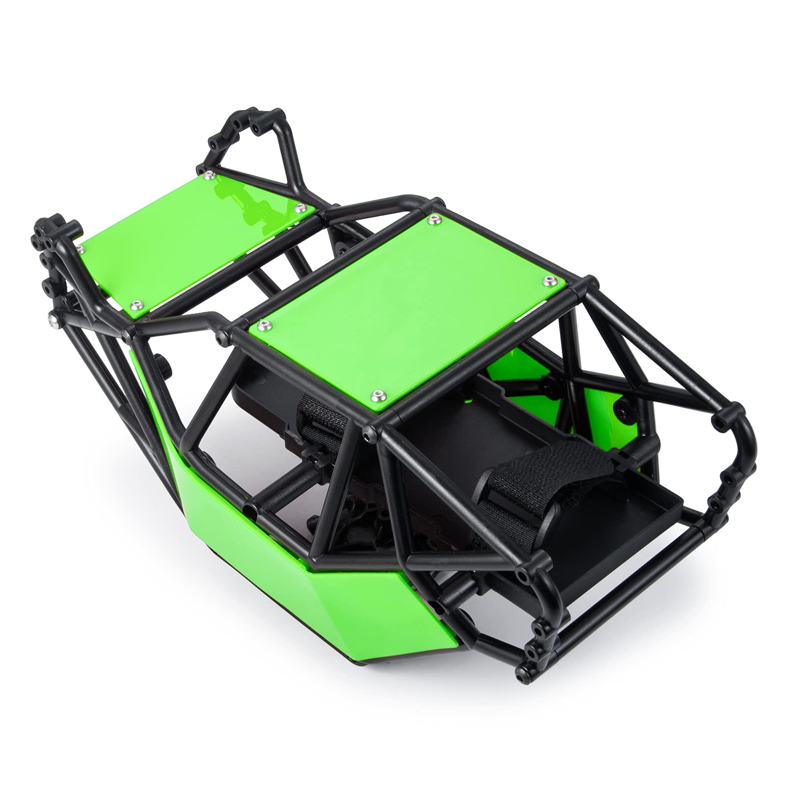 1/10 Axial SCX10 II 90046 RC Crawler Car Rock Buggy Body Shell - Durable Roll Cage & Green Exterior - Perfect for Off-Road Crawling & Trail Adventures
