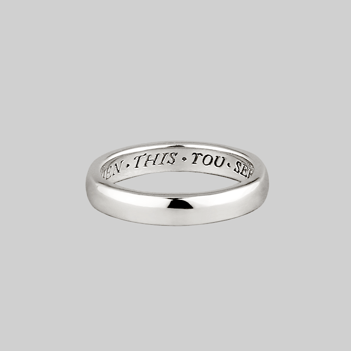 When This You See Remember Me Posie Ring - Sterling Silver Ring for Women, Engraved Promise Ring, Romantic Gift for Her - Perfect for Anniversaries, Valentine's Day & Special Occasions