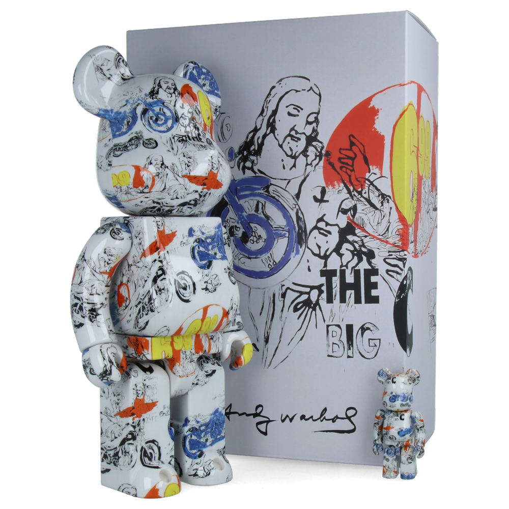 400% + 100% Bearbrick Andy Warhol The Last Supper The Big C Collectible Art Toy - Perfect for Home Decoration, Office Display, and Pop Art Collections