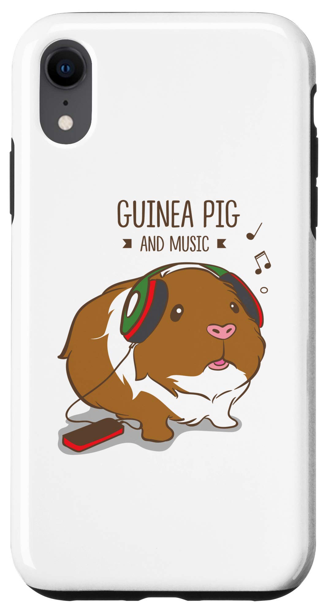 Funny Guinea Pig iPhone XR Case - Cute Rodent Design with Music Notes - Perfect for Pet Lovers & Music Fans - Great Gift for iPhone XR Users