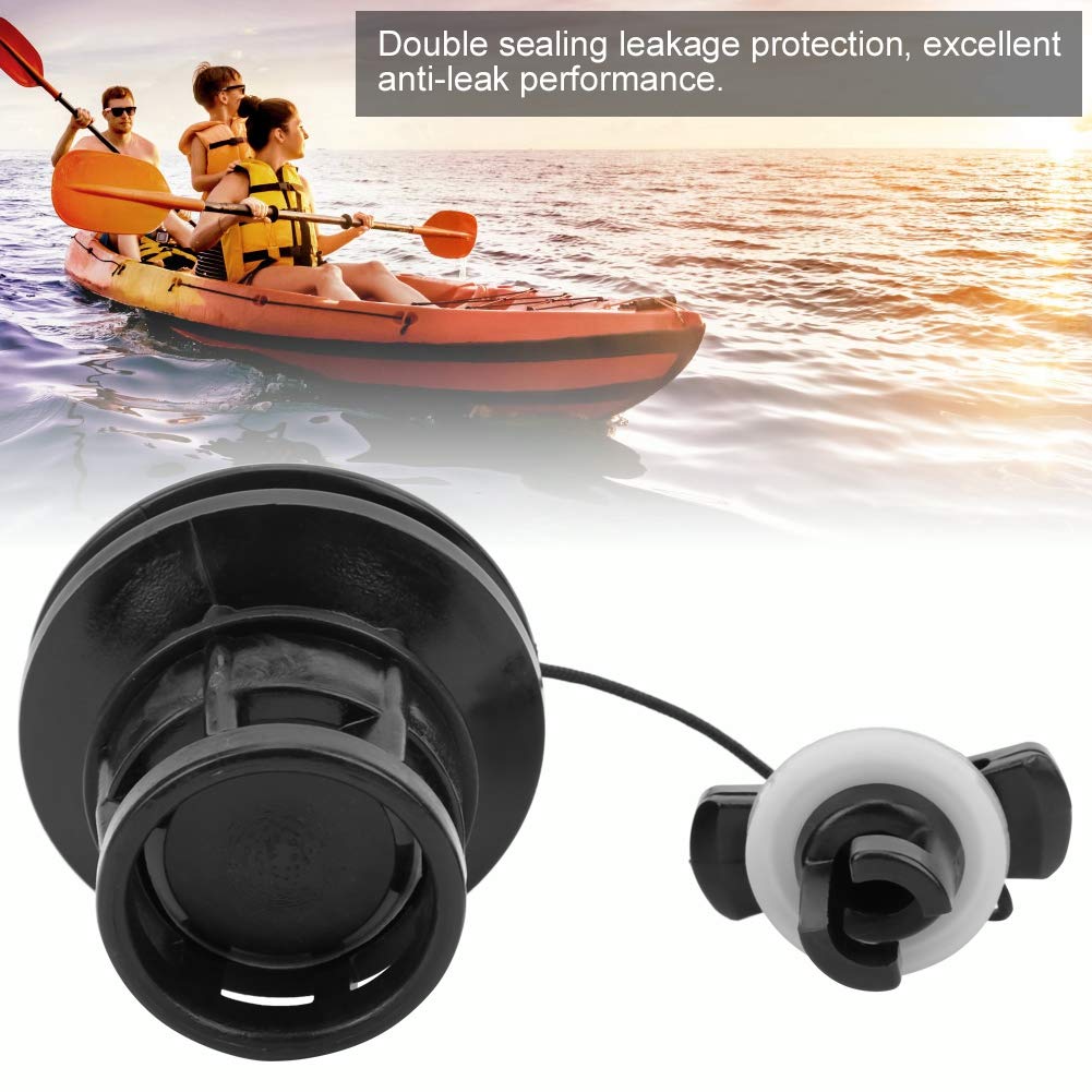 OUKENS PVC Double Seal Anti-Leak Boat Air Valve with Spiral Plug - Leak-Proof Replacement for Inflatable Boats, Rafts, Paddle Boards, Surfboards & Airbeds - Perfect for Water Sports, Camping & Beach Activities