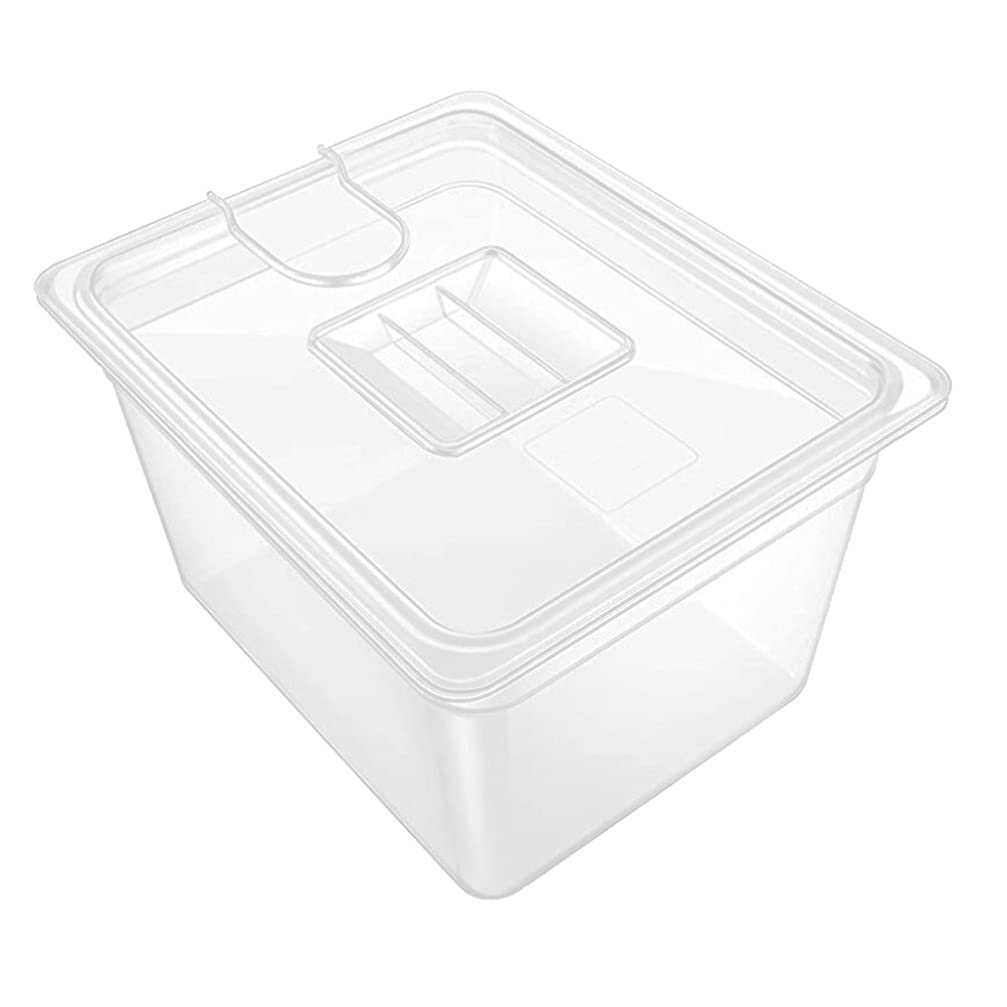 YARNOW 6L Square Food Storage Container - BPA-Free Plastic Kitchen Organizer Box for Meal Prep, Sous Vide, Slow Cooker & Leftovers - Clear Transparent Design for Easy Identification