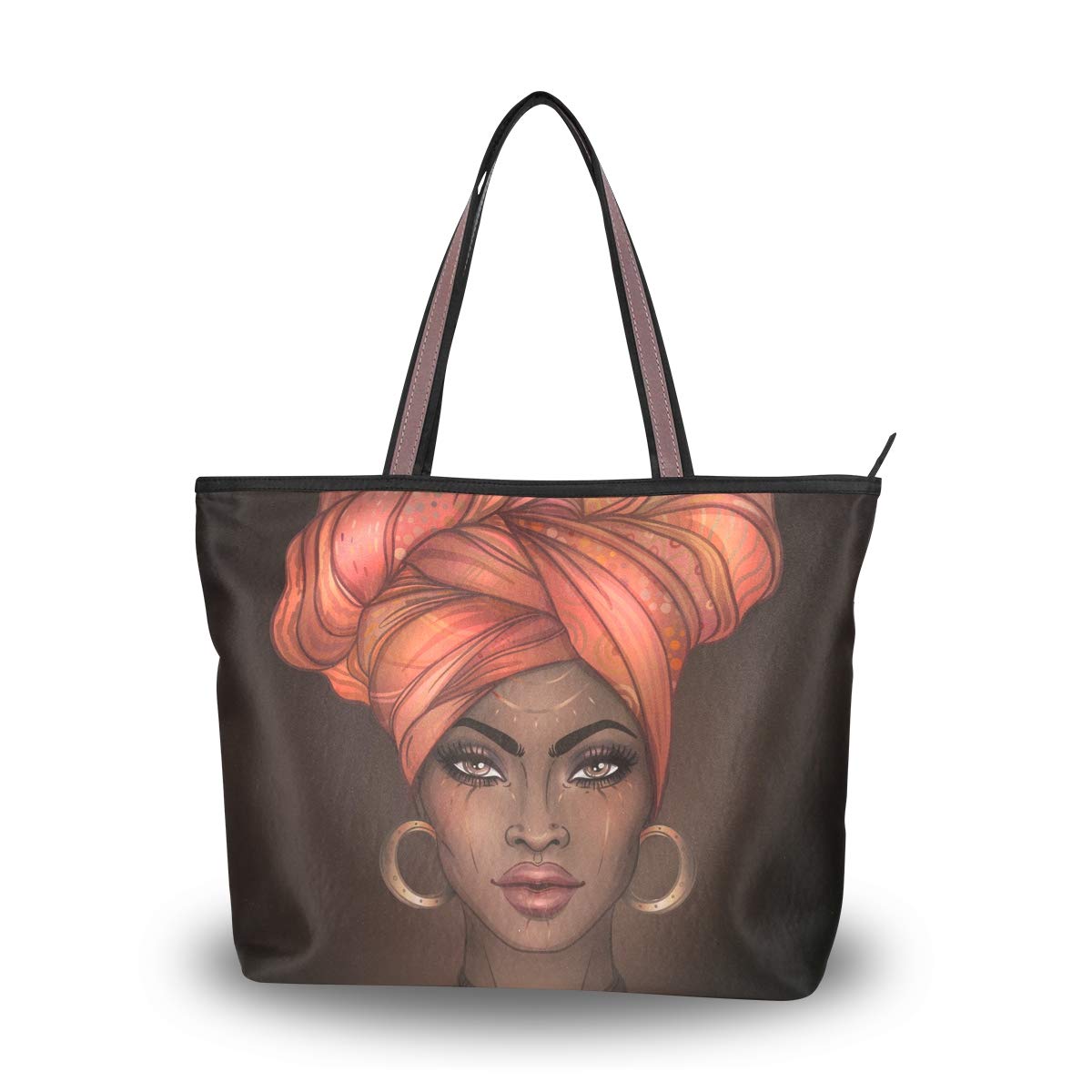 Stylish African American Women's Tote Bag - Large Capacity Shoulder Handbag for Work, Travel, Business, Beach & School | Perfect for Professionals, Students & Vacation Essentials