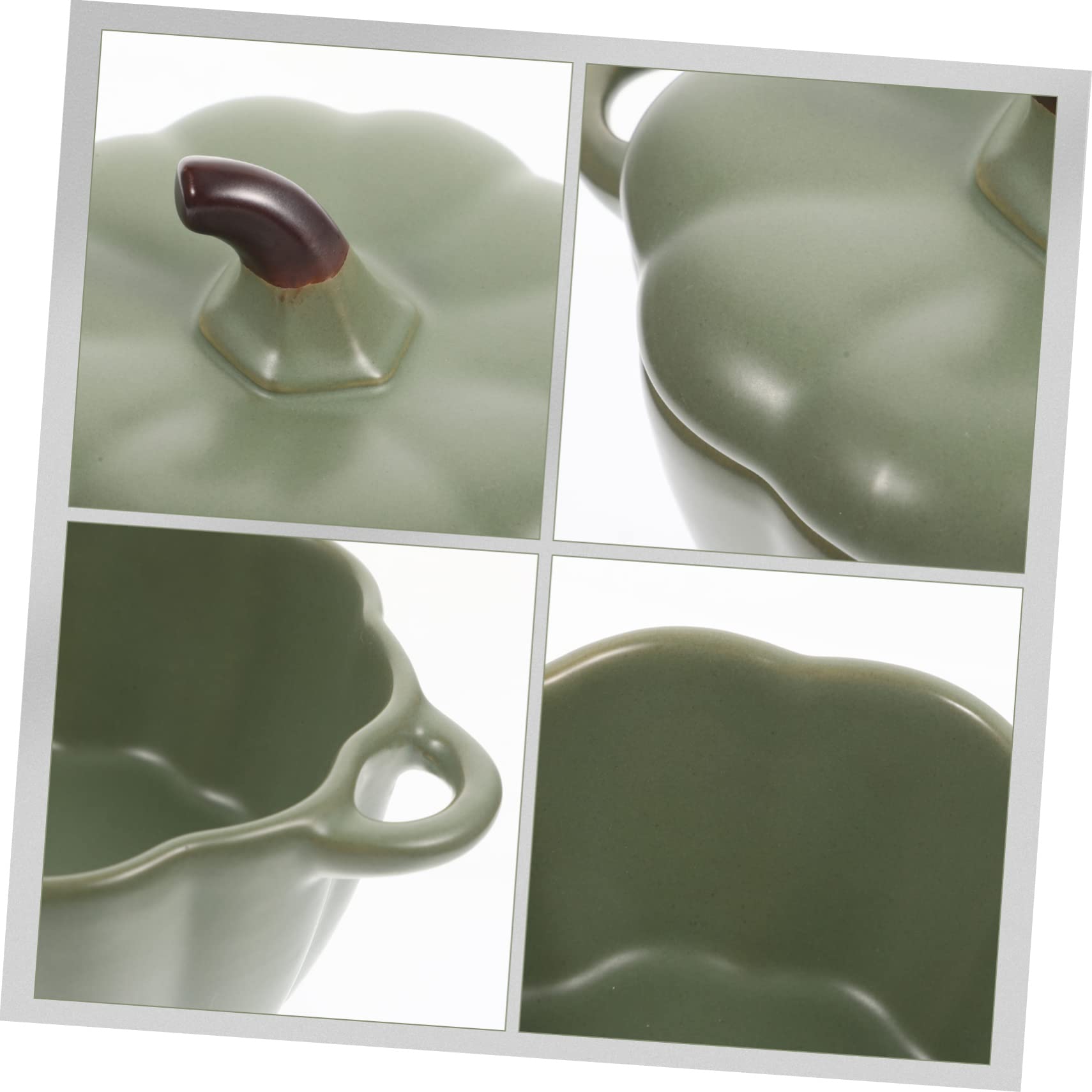 Ceramic Pumpkin Dessert Bowls with Lid - Thanksgiving Candy & Seasoning Bowl, Fall Cookware for Steaming, Baking, Soup Cooking - Oven Safe Braiser Pan | Perfect for Holiday Serving, Pumpkin Decor & Cozy Autumn Meals