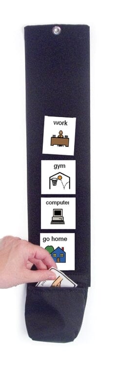 Fabric Picture Schedule with Pockets - Visual Daily Routine Organizer for Kids & Special Needs - Perfect for Classroom, Homeschool & Therapy Use