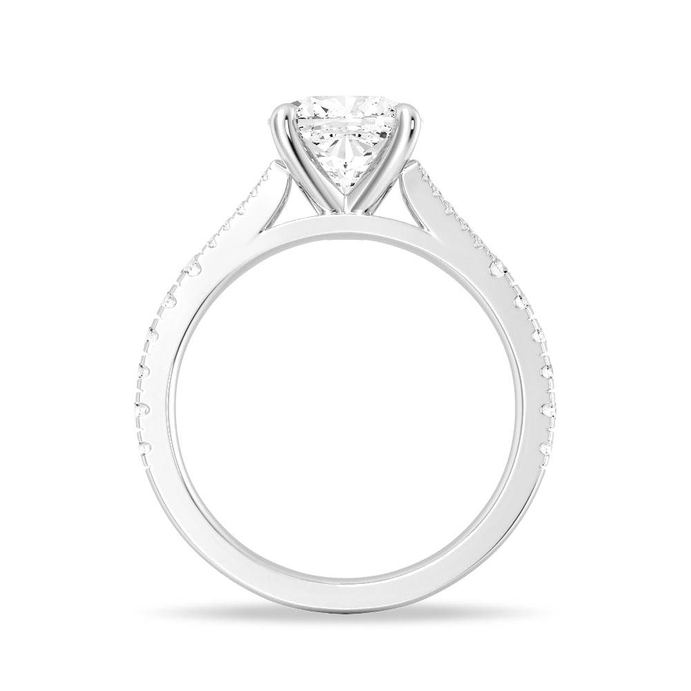 Exquisite Cushion Cut Split Shank Moissanite Engagement Ring for Women - Sparkling Wedding Band, Anniversary Gift, Proposal Jewelry - Perfect for Romantic Proposals, Bridal Sets, and Special Occasions