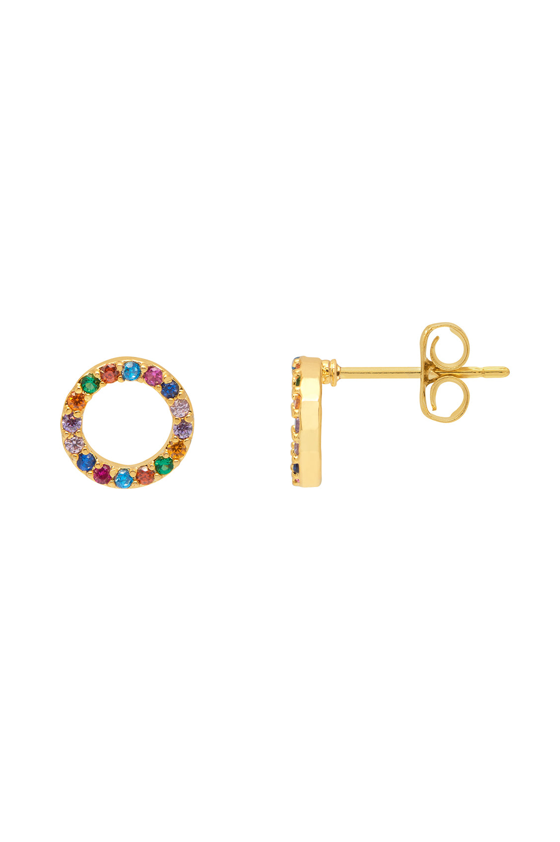 Rainbow Circle Earrings for Women - Colorful Boho Hoop Earrings - Lightweight Dangle Jewelry for Everyday Wear, Parties & Gifts