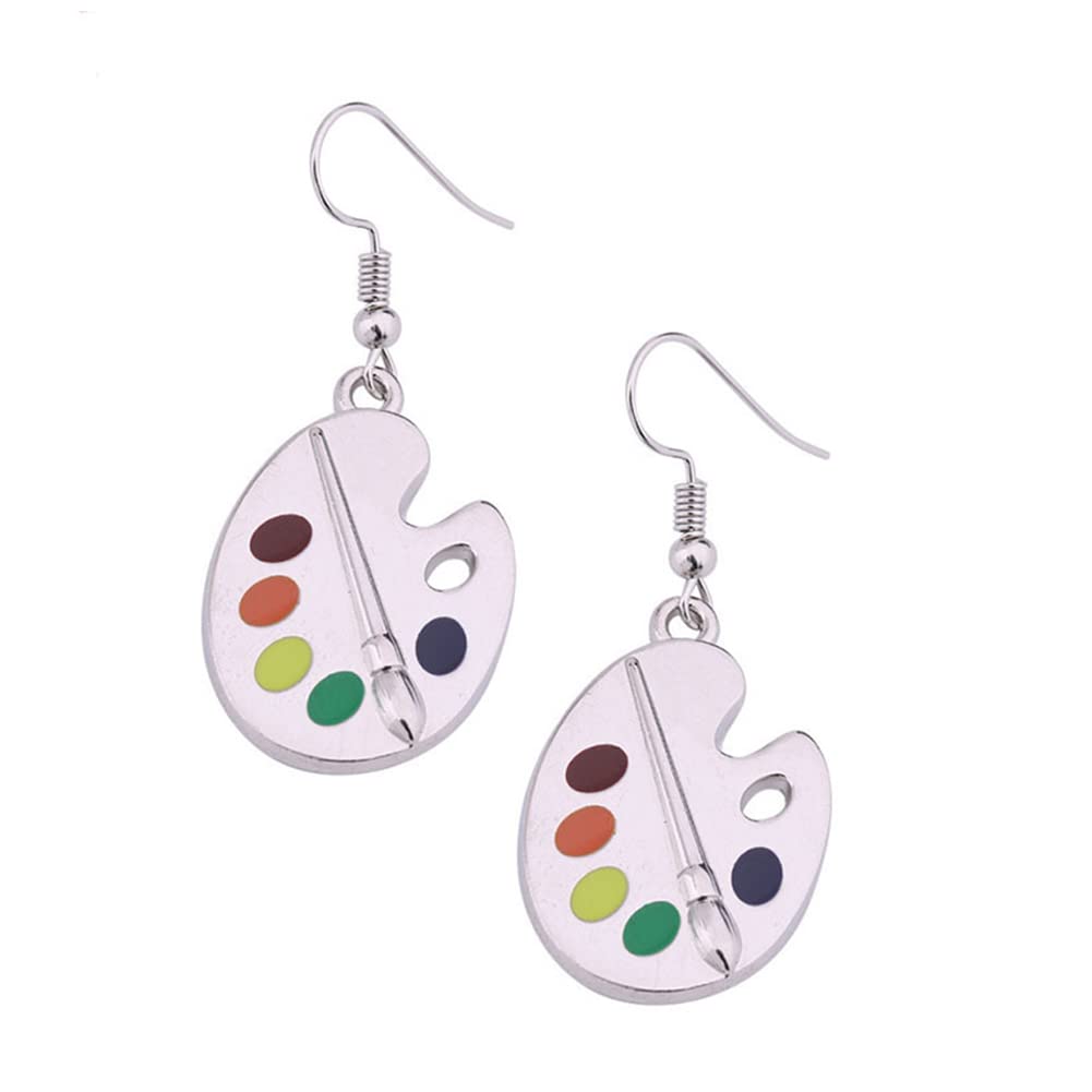 Art Palette Earrings - Unique Artist Gifts for Women | Creative Dangle Earrings for Painters & Art Teachers | Perfect for Art Classes, Exhibitions & Creative Outfits