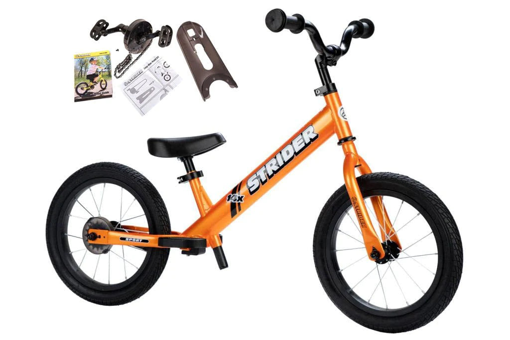Strider 14x Sport Balance Bike with Pedal Kit - Kids Learning Bike for Ages 3-7 | Perfect for Backyard Riding, Neighborhood Adventures & First Bike Training