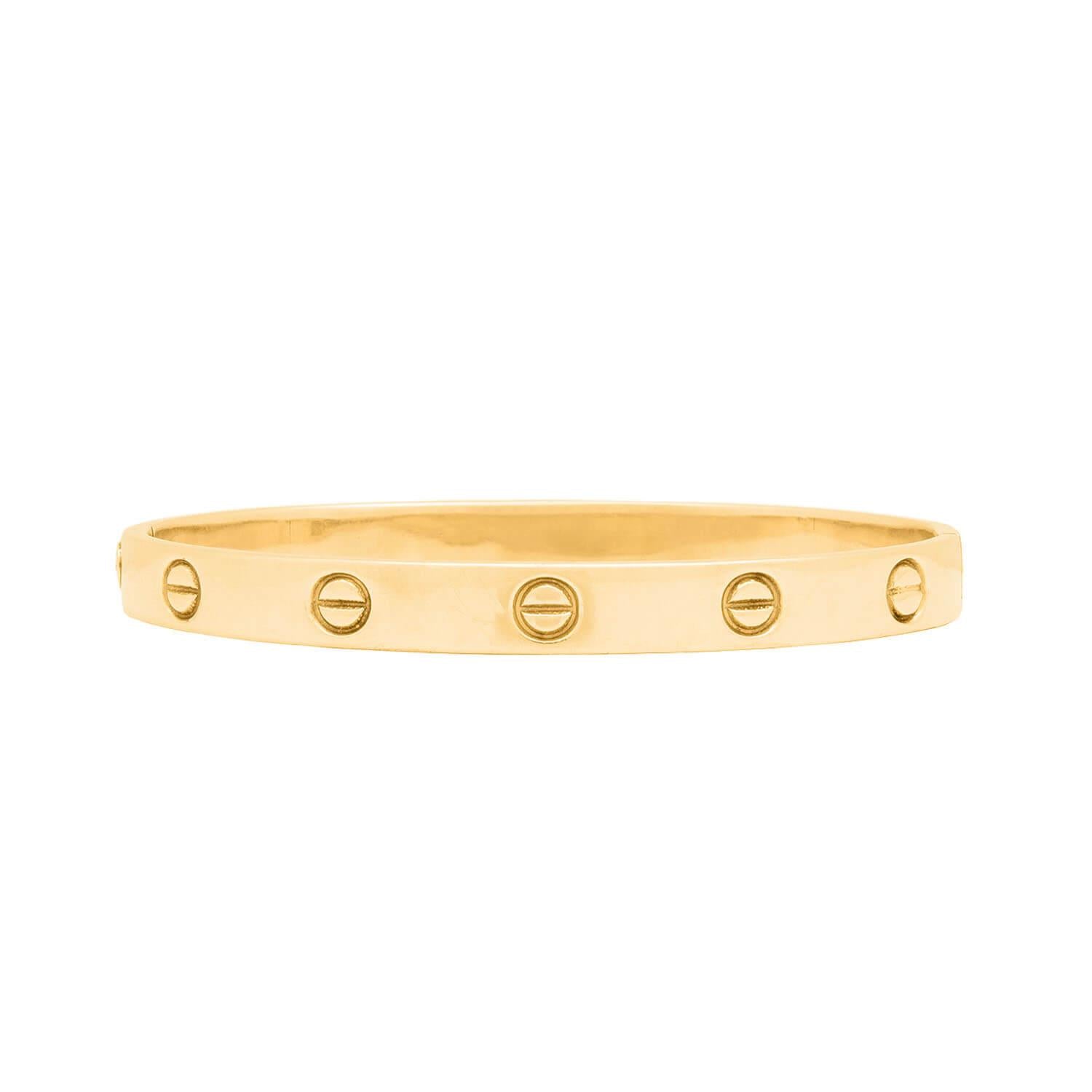 Vintage Cartier Love Bracelet in 18k Gold by Aldo Cipullo - Luxury Jewelry for Women, Perfect for Gifts, Anniversaries & Special Occasions