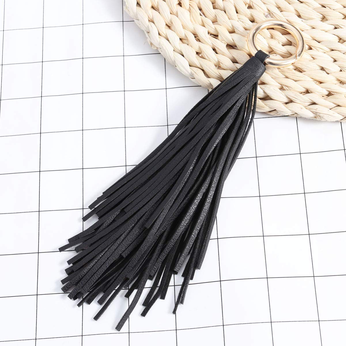 SOIMISS Leather Tassel Keychain for Women - Handbag Charms, Purse Accessories, Car Keyring & Wallet Decor - Perfect for Backpacks, Handbags, Luggage & Gift Giving