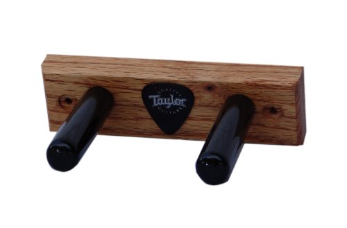 Premium Red Oak Guitar Wall Mount Holder - Compatible with Taylor Guitars & More - Brown Wooden Pick Included - Perfect for Home, Studio & Stage Display