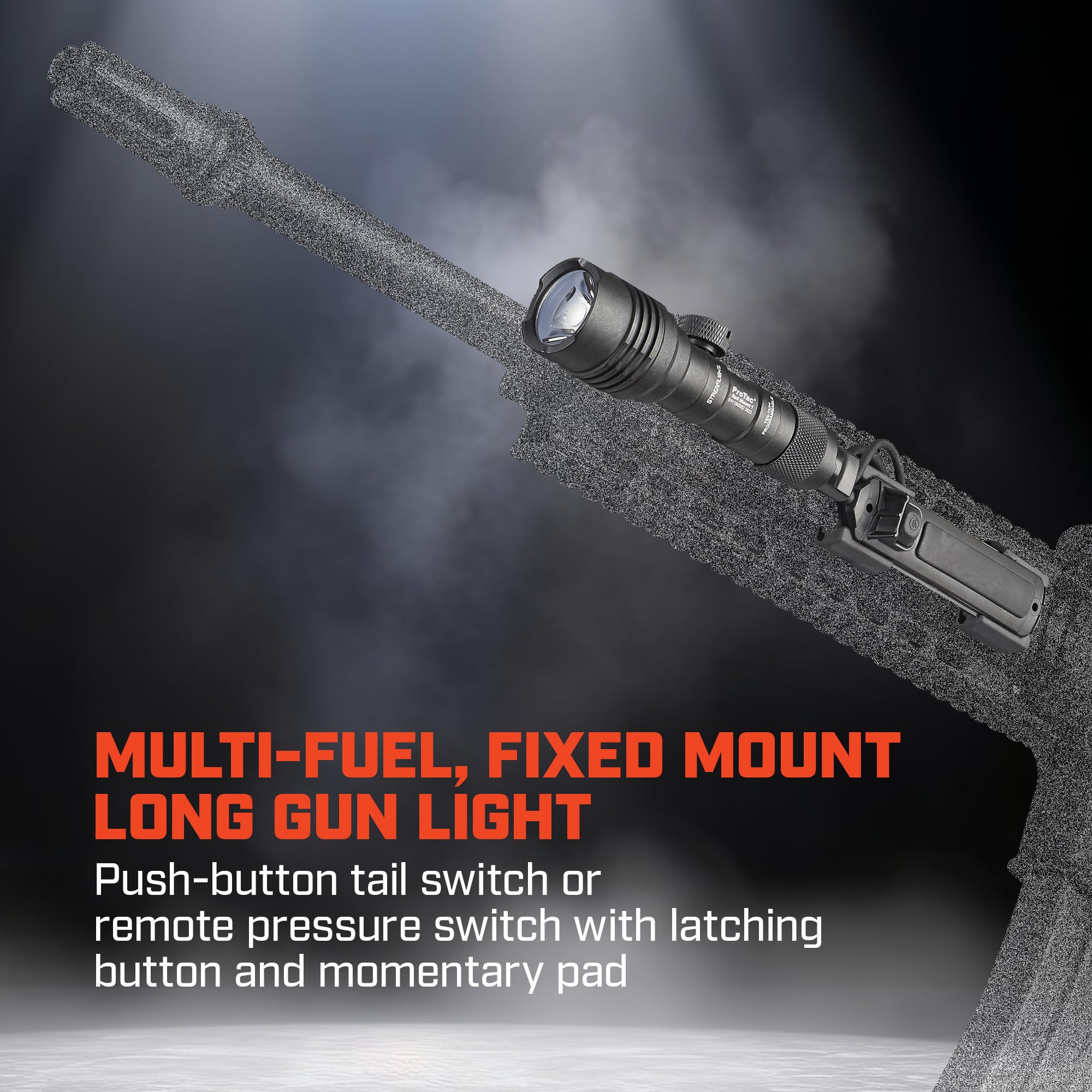 Streamlight 88058 ProTac Rail Mount 1 Tactical Flashlight - 350 Lumen Multi-Fuel Weapon Light with CR123A Batteries, Pressure Switch & Tail Cap (Black) | Perfect for Hunting, Home Defense & Tactical Operations