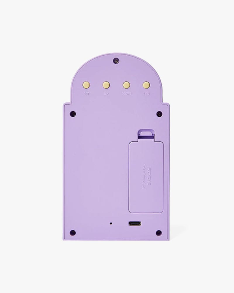 BT21 MANG BABY MY LITTLE BUDDY LED Digital Alarm Clock - Cute Cafe Wall Clock with Temperature Display for Bedroom, Kitchen & Office Decor