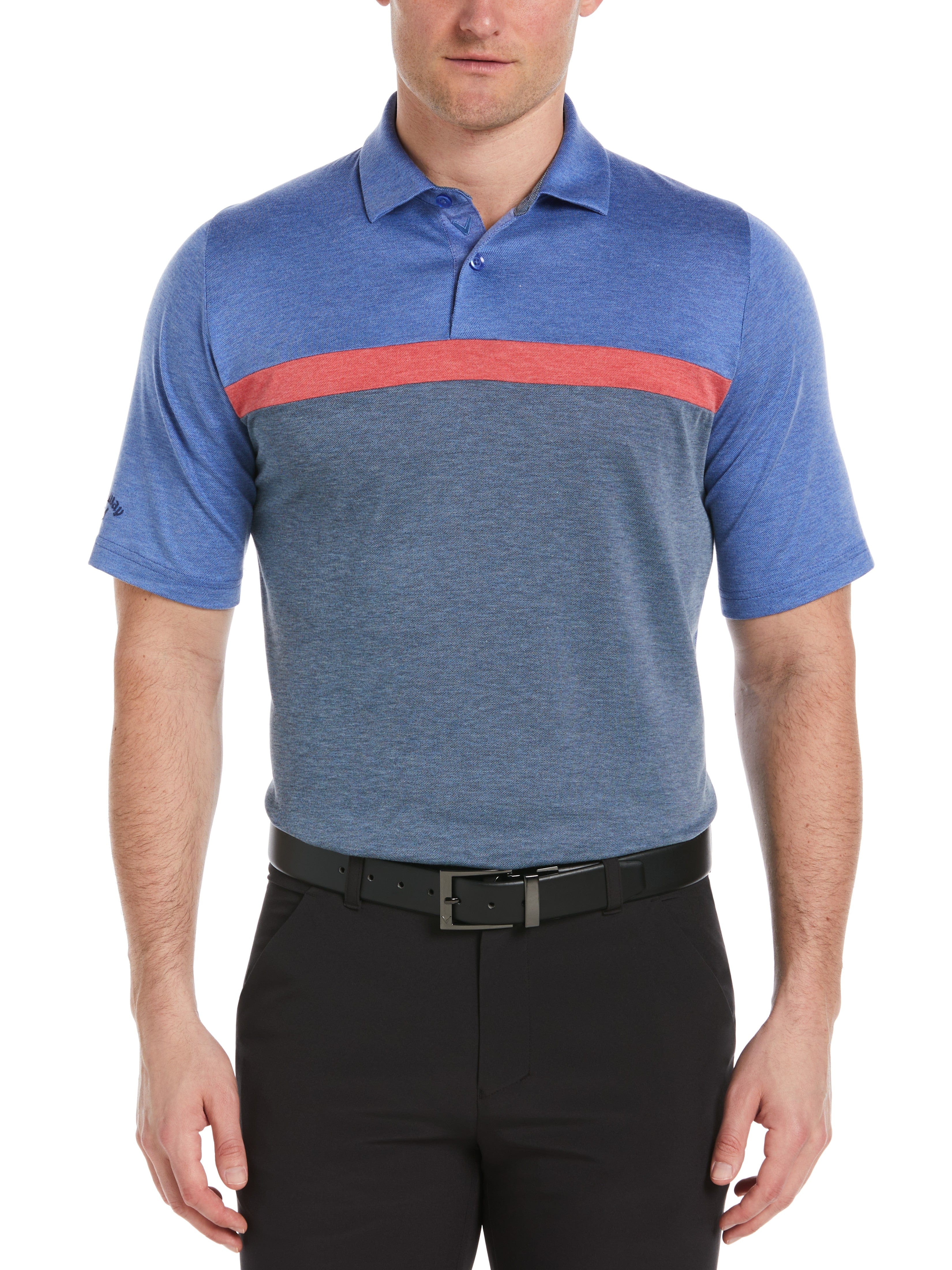 Men's Soft Touch Color Block Golf Polo Shirt - Breathable & Comfortable for Golf, Casual Wear & Outdoor Activities