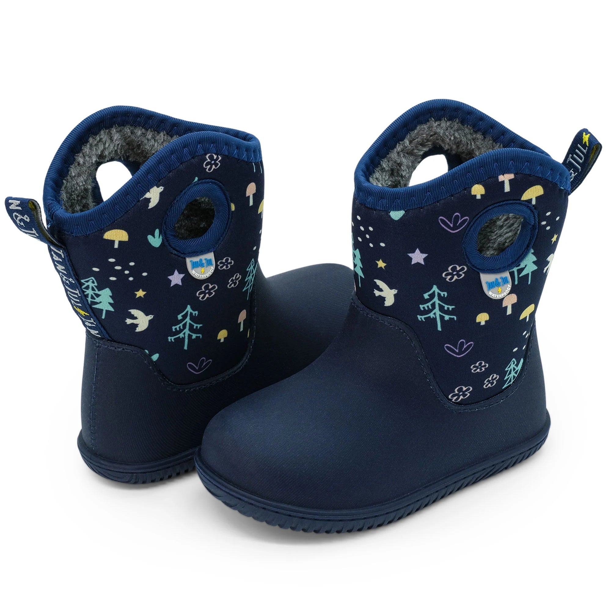 Jan & Jul Navy Forest Toasty Dry Lite Boots - Waterproof Winter Boots for Kids, Warm Snow Boots with Non-Slip Sole - Perfect for Outdoor Play, Snowy Days & Cold Weather Adventures