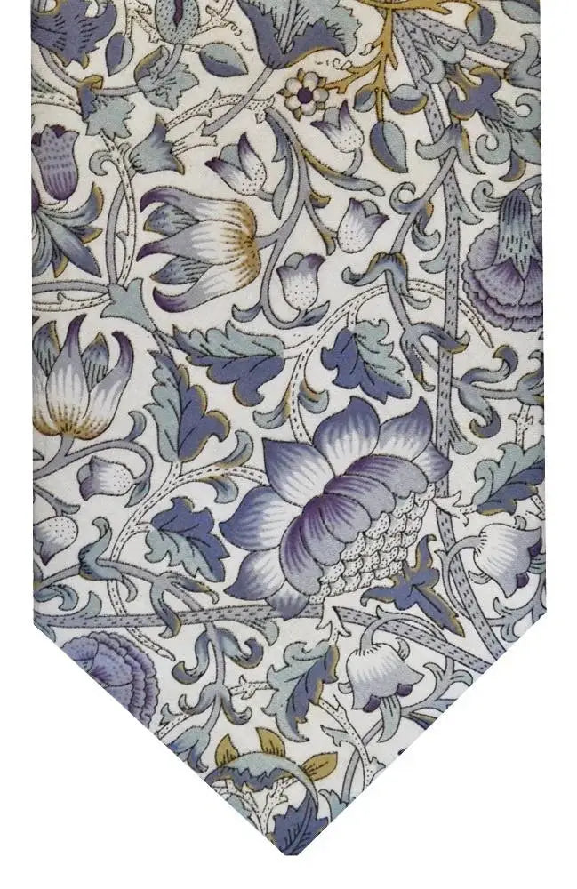 LA Smith Loddon Necktie - Premium Liberty Fabric Silk Tie for Men | Perfect for Weddings, Business Meetings & Formal Occasions