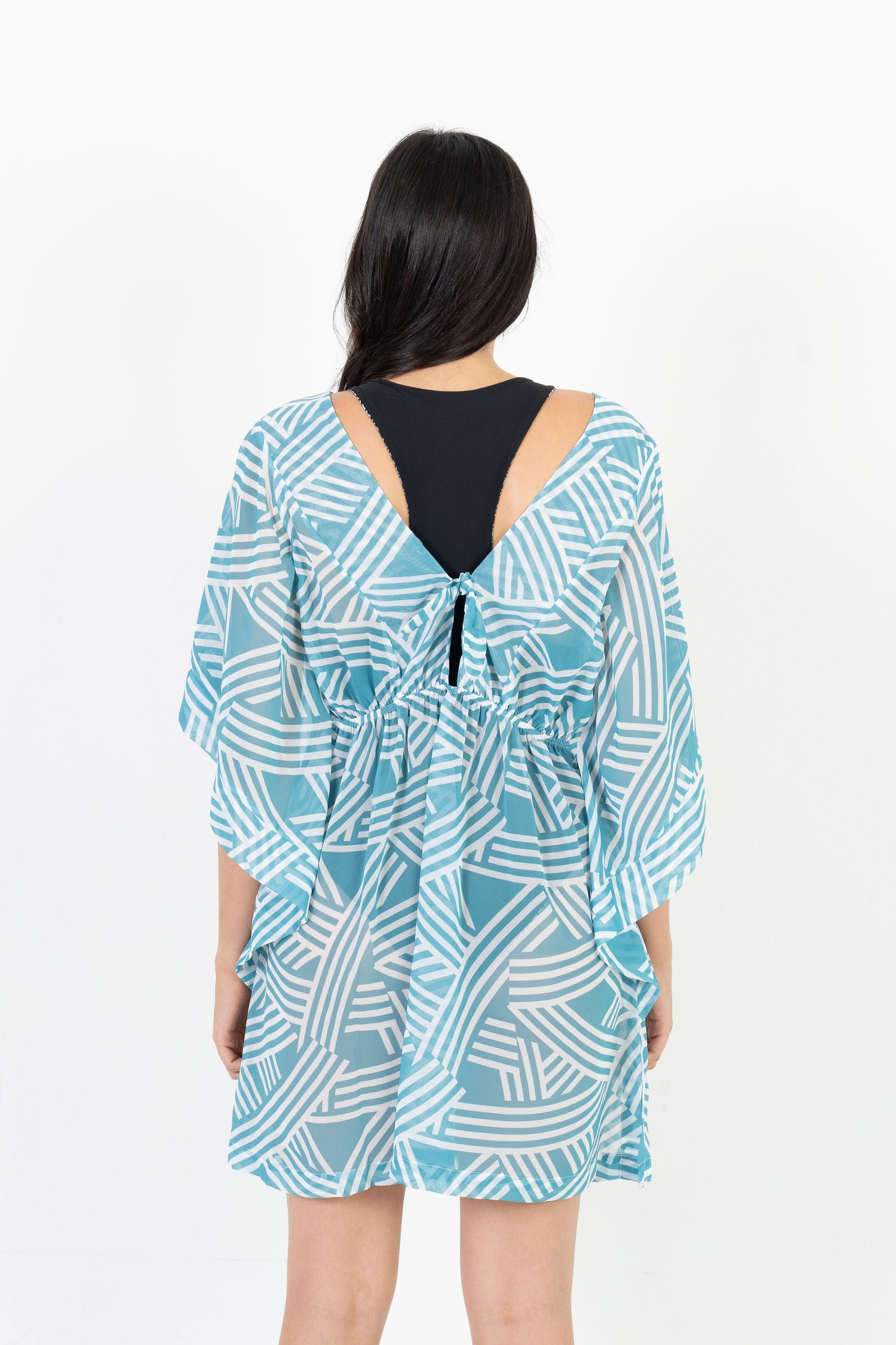 Faro Low Back Kaftan Dress for Women - Flowy Boho Maxi Dress with Side Slits - Perfect for Beach, Vacation & Summer Outfits
