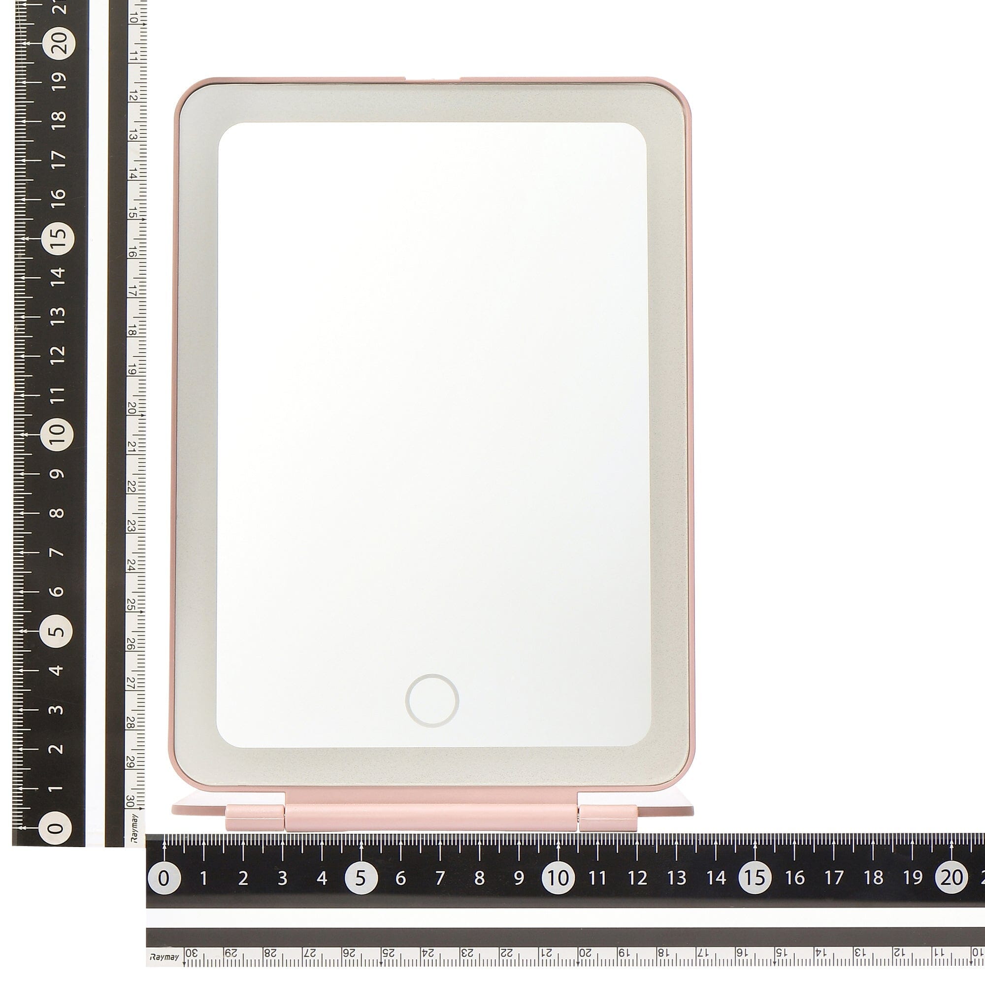 Pink LED Folding Mirror with Lights - Portable Vanity Mirror for Makeup, Travel, and Home Use