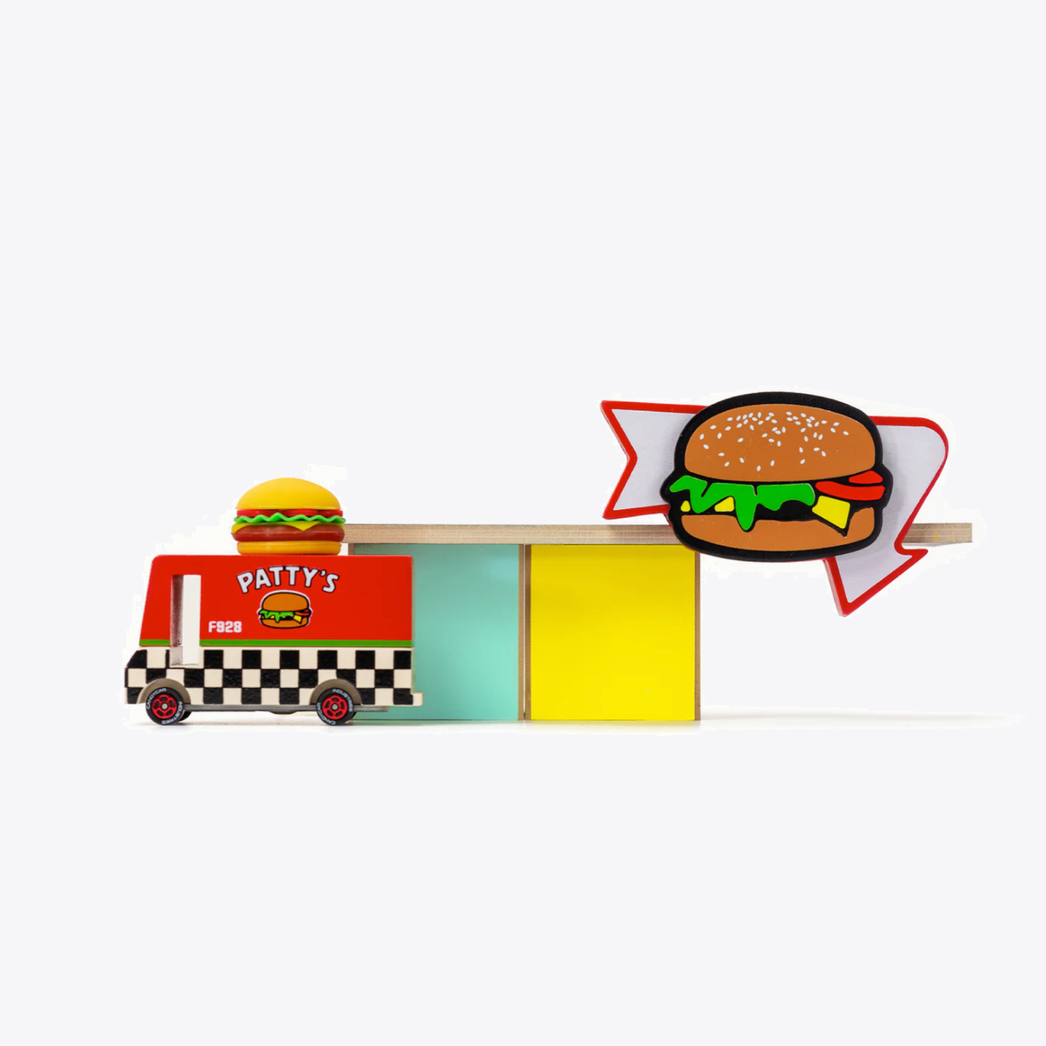 CLB Burger Shack Block Set - Fun & Creative Building Toy for Kids - Perfect for Pretend Play, Birthday Gifts & STEM Learning