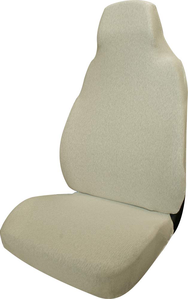 Waterproof Cream Car Seat Cover - Soft & Durable Universal Fit for Cars, SUVs, Trucks - Perfect for Pets, Kids & Everyday Protection
