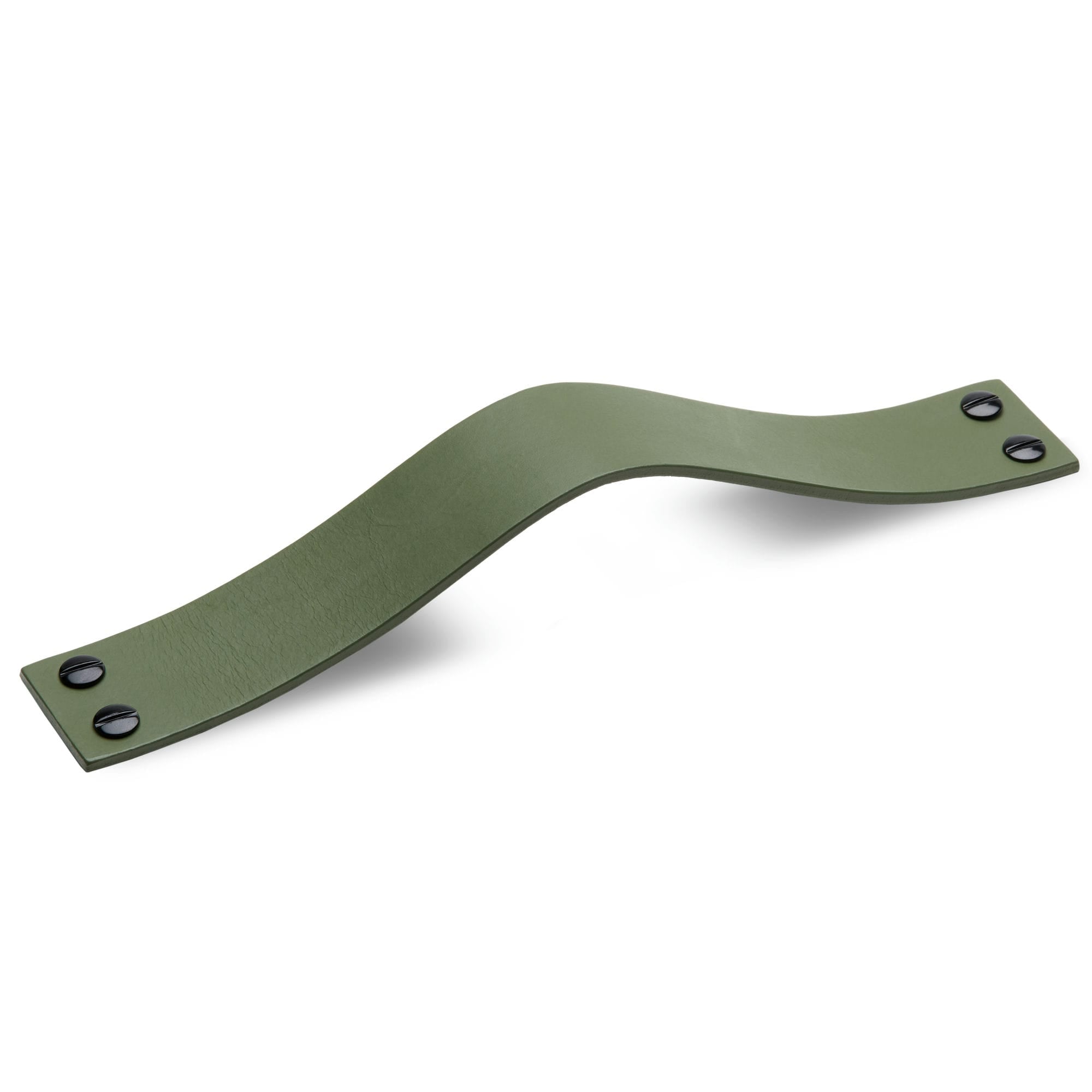 Premium 260mm Black Leather Handle with Double Fixing - Ideal for Luggage, Bags, and DIY Furniture Repair