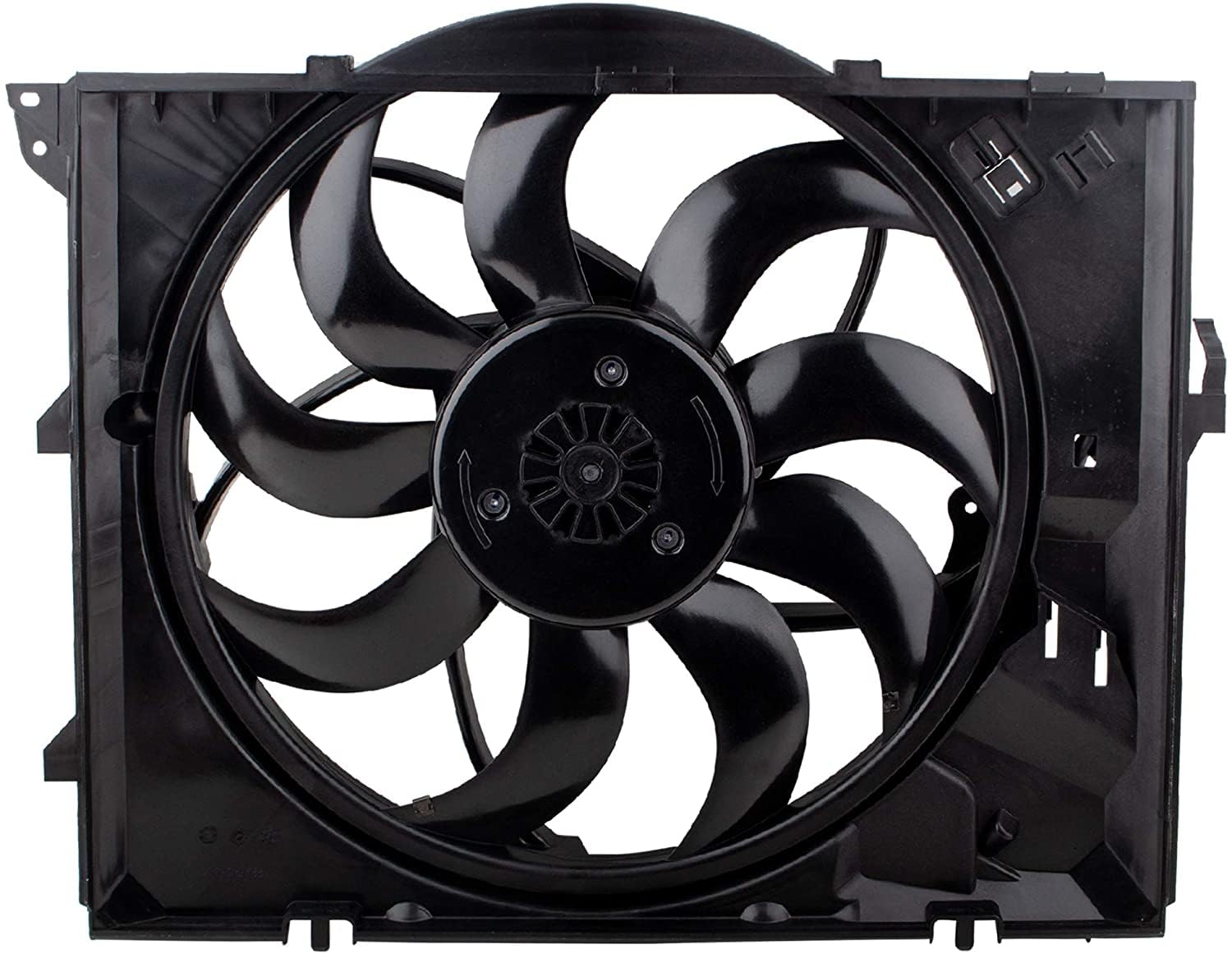 BMW Radiator Cooling Fan Assembly Replacement - Compatible with 128i, 325i, 328i, 330i xDrive (Base, Coupe, Sedan, Wagon, Luxury, Modern Sport Models) - OEM# 17427562080, 17427522055, BM3117101 - Perfect for Engine Cooling System Repair & Maintenance