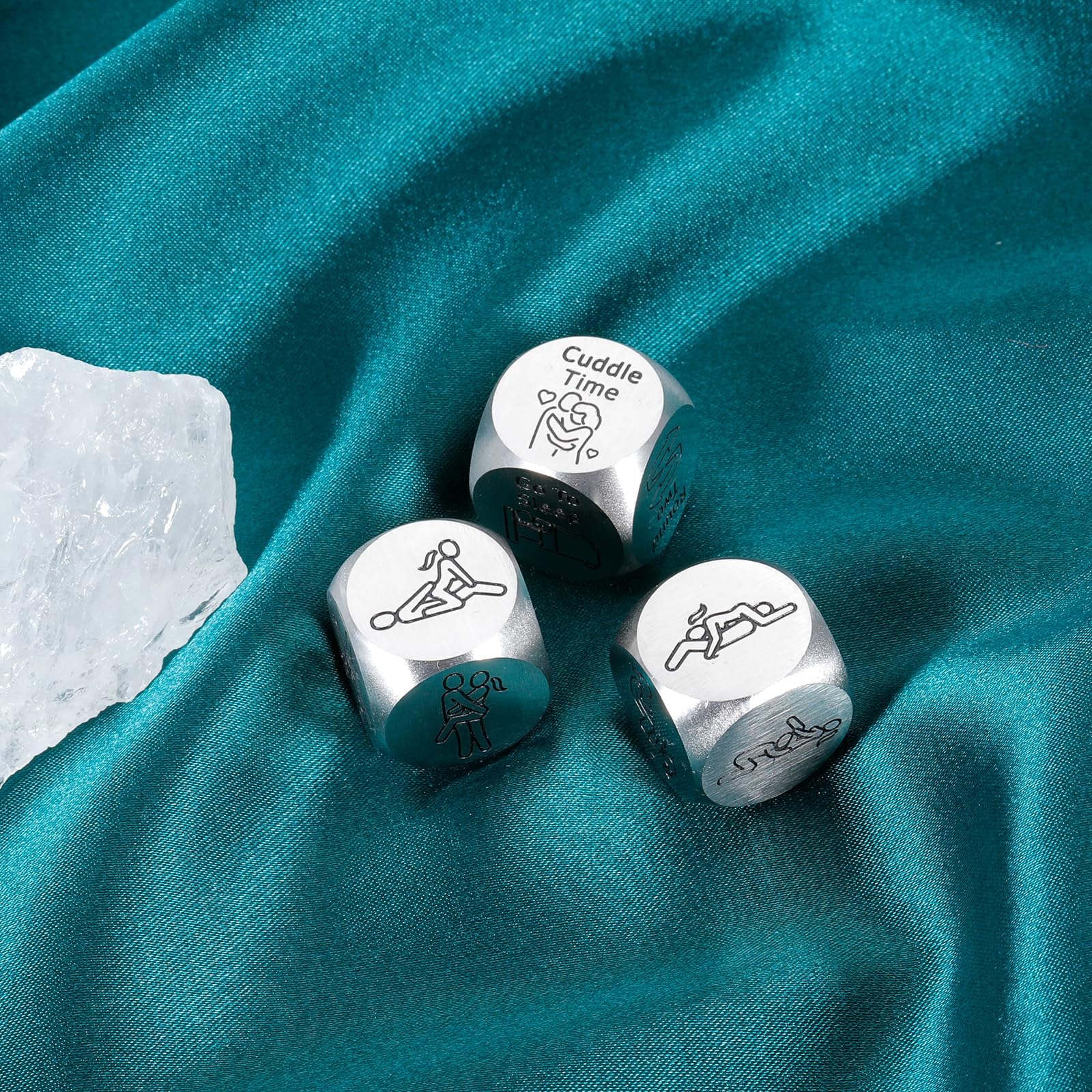 Sex Dice for Couples - Adult Intimacy Dice Game Set for Romantic Date Nights, Boyfriend & Girlfriend Gifts, Anniversary & Birthday Present for Husband Wife - Perfect for Valentine's Day, Stocking Stuffers & Spicing Up Your Love Life