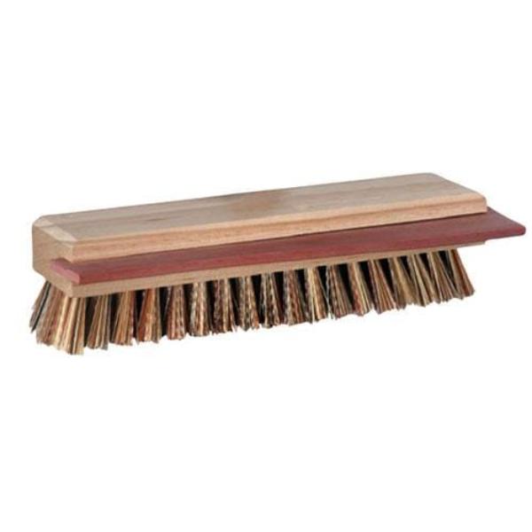 Oates Deck Scrubbing Brush with Squeegee Blade - Heavy Duty Outdoor Cleaning Tool for Wooden Decks, Patios & Pool Areas