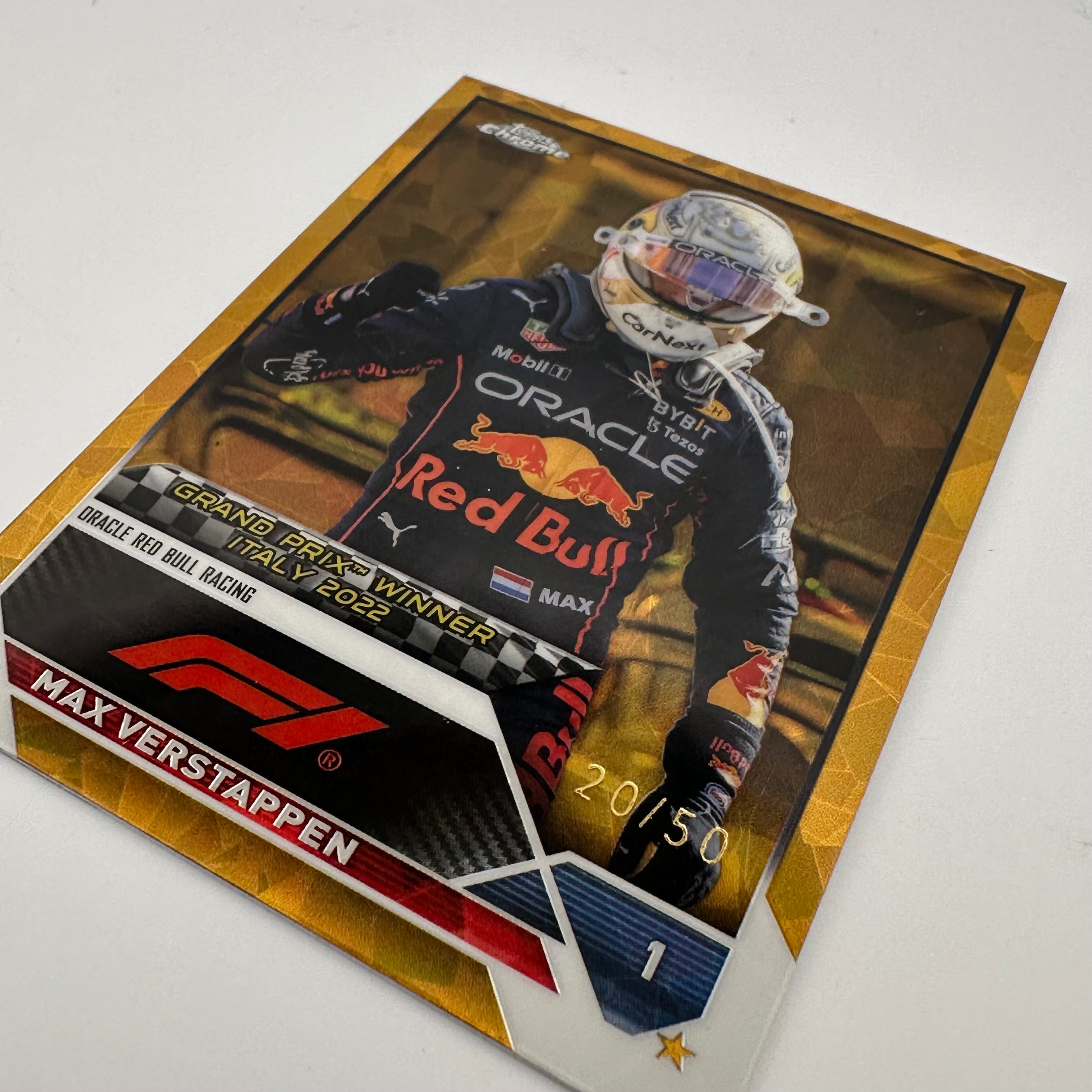 2023 Topps Chrome Sapphire Max Verstappen #159 20/50 Gold Parallel - Rare Racing Collectible for F1 Fans & Sports Card Investors - Perfect for Display, Trading, and Memorabilia Collections