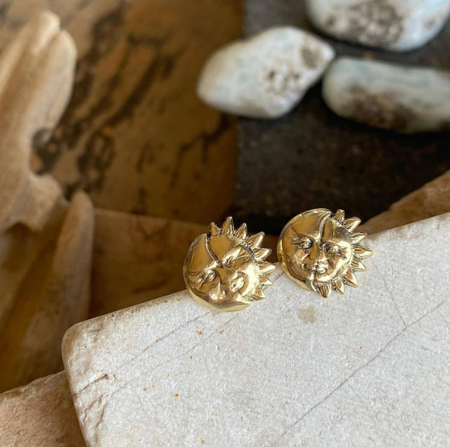 Sol Studs for Women - Trendy Gold & Silver Earrings for Cartilage, Helix, Lobe Piercing - Perfect for Everyday Wear & Gifts