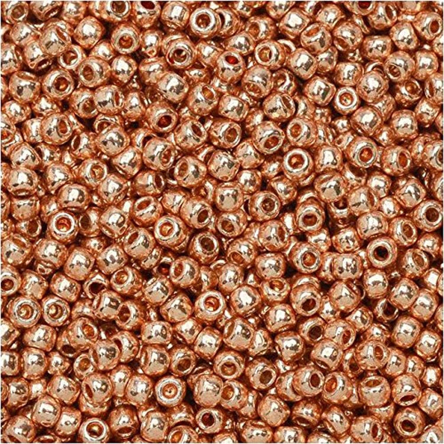 Premium Toho Seed Beads - Permanent Finish Galvanized Rose Gold for Jewelry Making, Beading Crafts & DIY Projects | Perfect for Bracelets, Necklaces & Home Decor