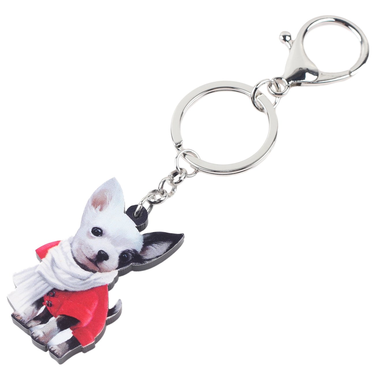 BONSNY Acrylic Chihuahua Keychain - Pet Lover Gift for Bags & Cars