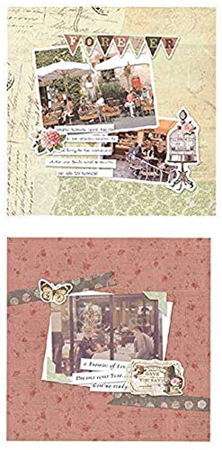 LevyLisa 8x8 Cardstock Paper Pad - 40 Sheets Floral Scrapbook Paper for DIY Crafts, Scrapbooking, Card Making & Home Decor | Premium Decorative Designer Paper for Art Projects