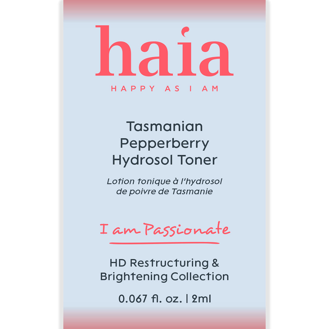 Haia Tasmanian Pepperberry Hydrosol Toner for Face - Organic Hydrating Facial Mist for Sensitive Skin | Perfect for Daily Skincare Routine & Post-Workout Refreshment