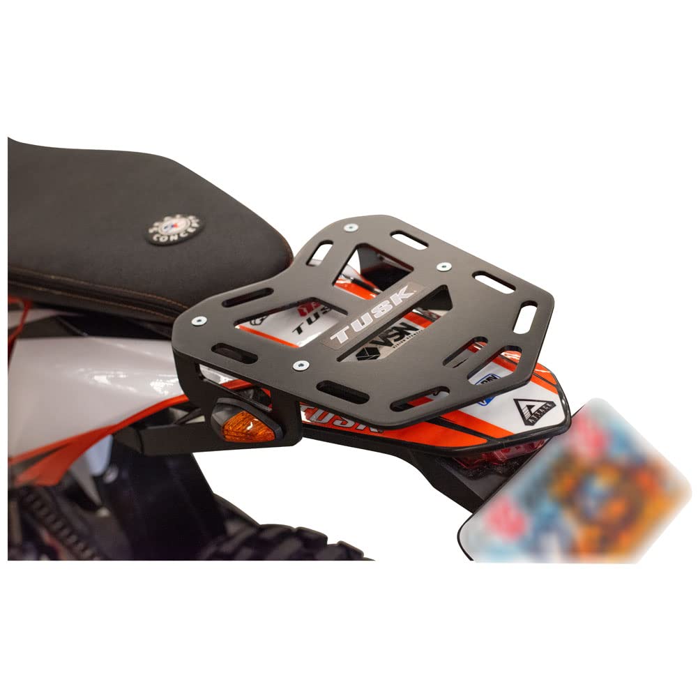 Tusk Top Rack - Heavy Duty Motorcycle Luggage Rack for Adventure & Touring Bikes | Perfect for Long Distance Travel & Off-Road Camping Gear Storage
