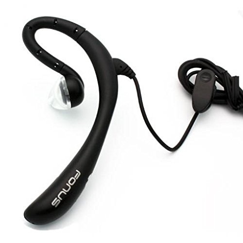Wired Mono Headset with Microphone - 3.5mm Single Earbud Over-The-Ear Headphone for GreatCall Jitterbug Flip - Hands-Free Calling for Seniors & Home Office Use