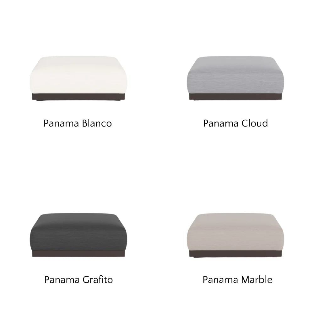 Amalfi Outdoor Ottoman - Waterproof & Weather-Resistant Patio Furniture with Storage - Perfect for Garden, Deck, Poolside, and Backyard Relaxation