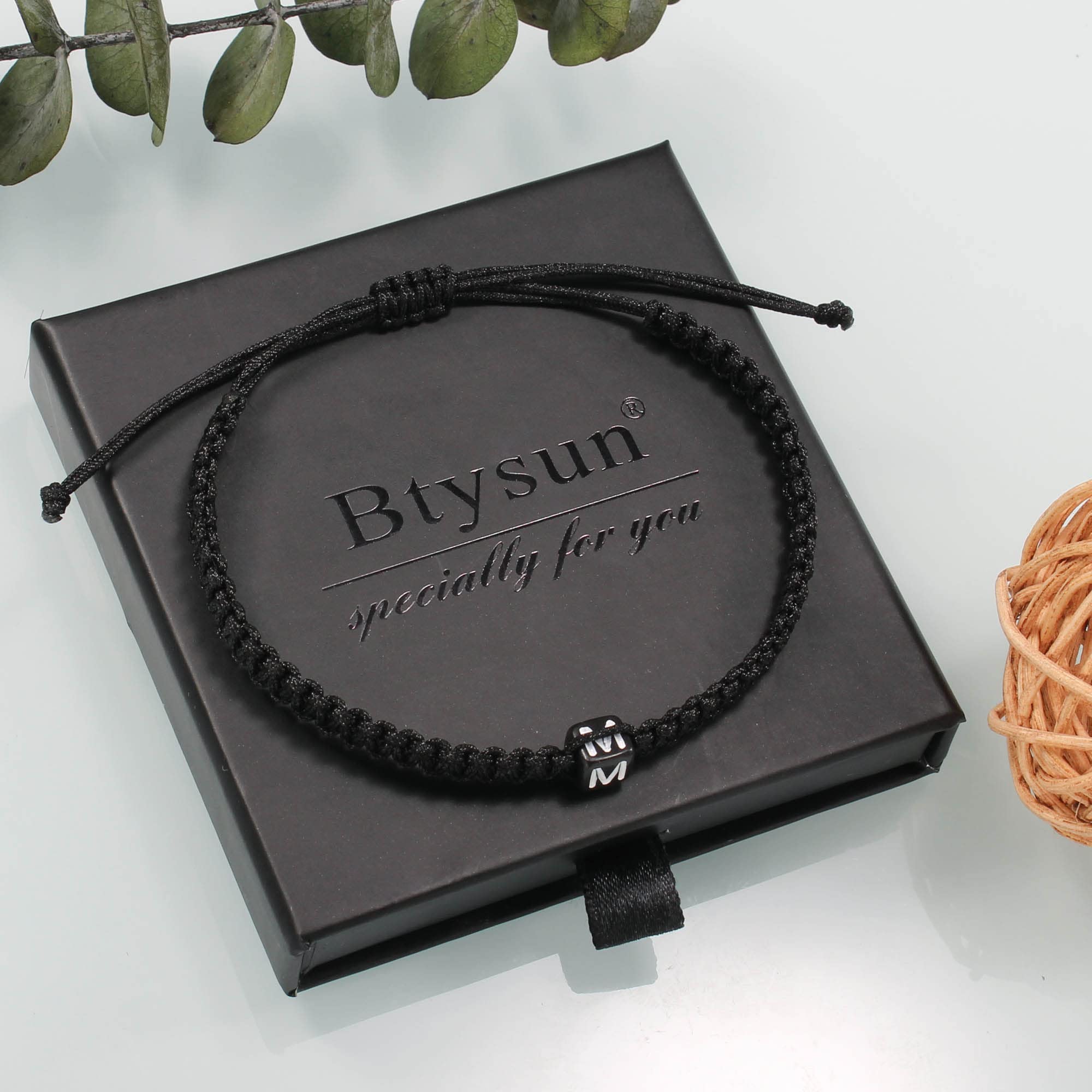 Personalized Initial Bracelets for Women & Teen Girls - Adjustable Woven Rope Braided Charm Jewelry with 26 Capital Letters A-Z | Perfect Mother's Day Gift, Birthday Present for Mom, Graduation Gift for Her, Wife or Girlfriend | Ideal for Everyday Wear, Special Occasions & Fashion Accessories