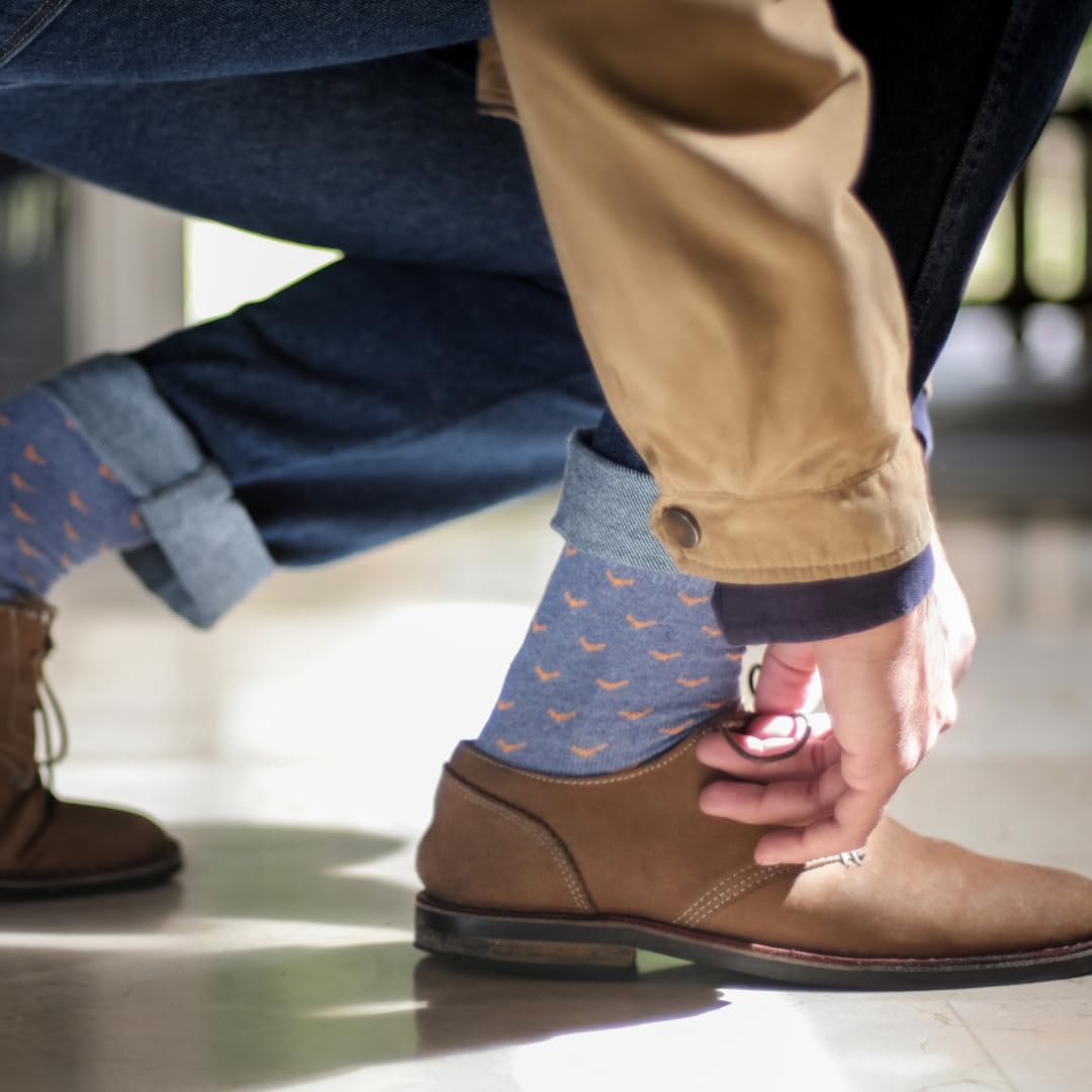 Premium Cotton Over the Calf Dress Socks for Men - 9 Pairs Pack | Stay-Up Long Socks for Business, Formal & Casual Wear | Comfortable & Durable Office & Dress Socks