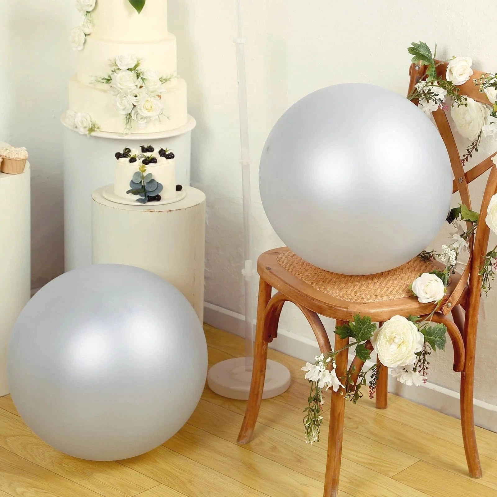 5 Pack Shiny Pearl Biodegradable Party Balloons - Eco-Friendly Wedding, Birthday & Baby Shower Decorations for Sustainable Celebrations